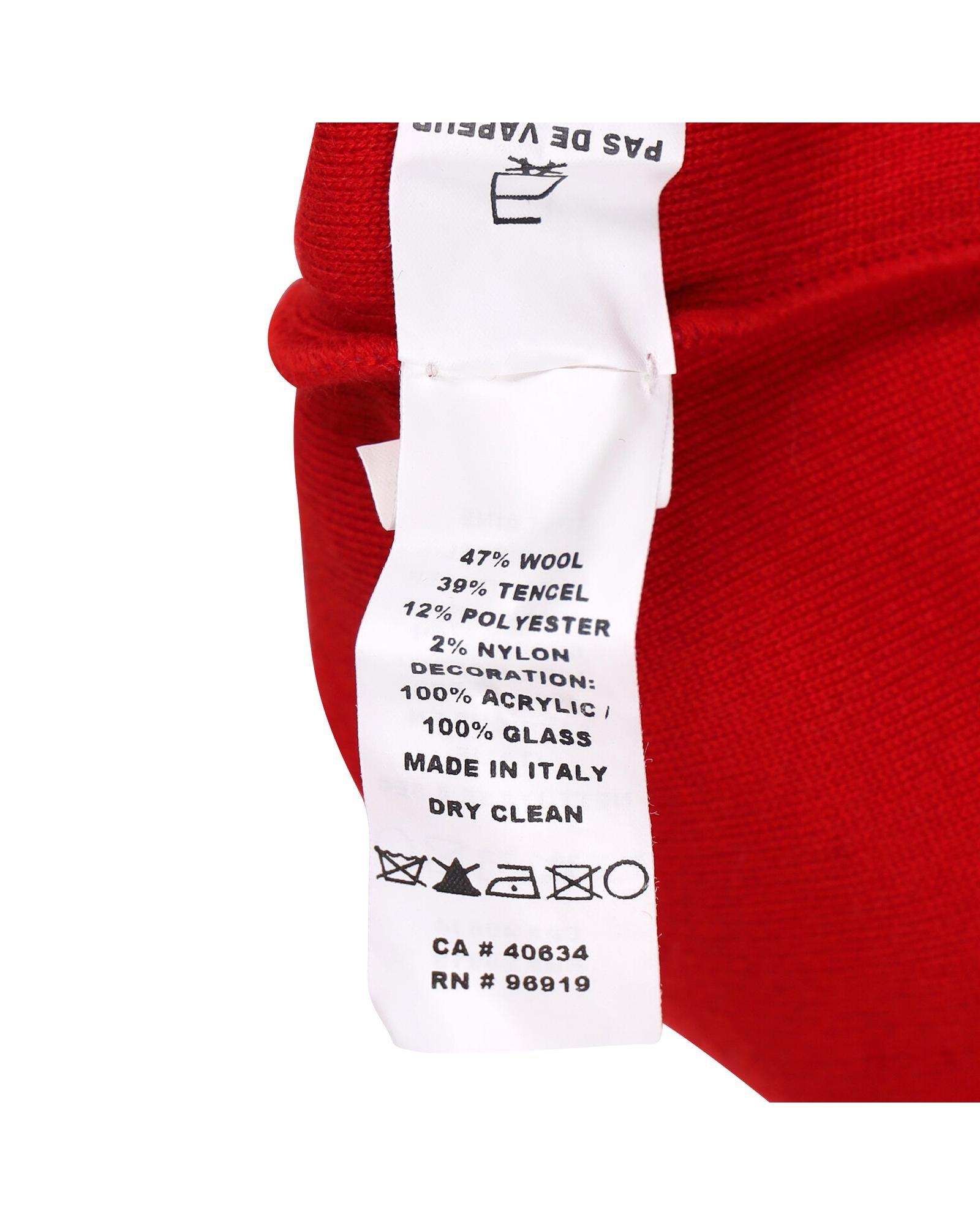 Marc Jacobs Preloved Crystal Embellished Star Sweatshirt Wo - Red Pullovers image 10