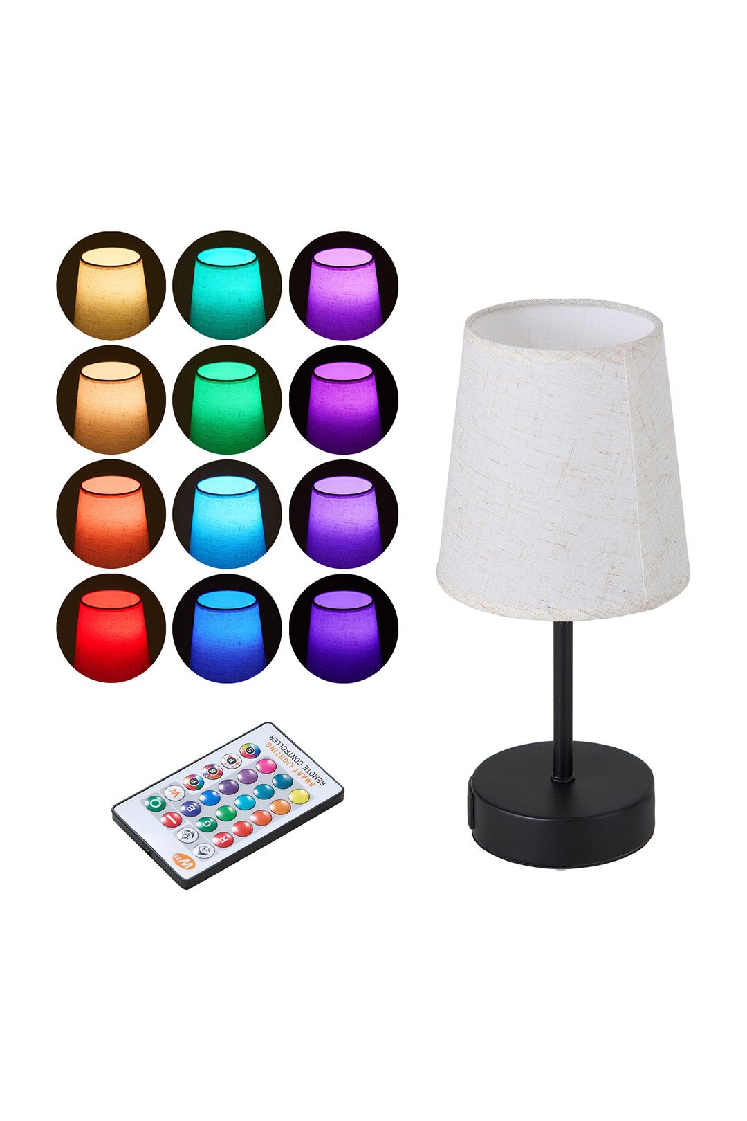 Living and Home Modern Table Lamp with Remote Control image 3