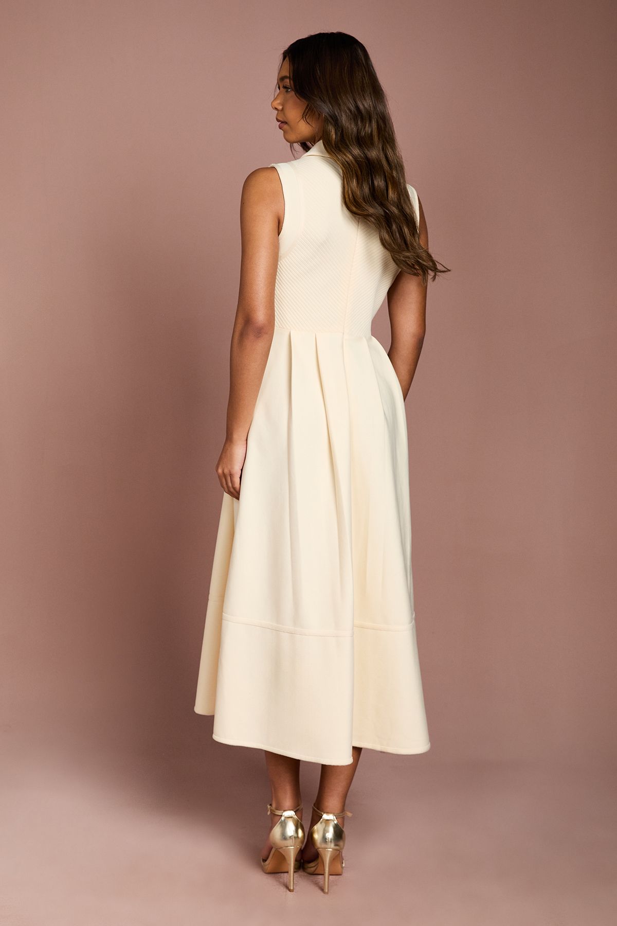 Coast Bandage Knit Shirt Midi Dress Lemon image 3