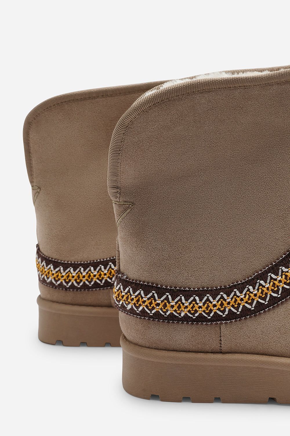 Where's That From 'Flora' Suede Flat Slippers with Embroidered Trim Detail image 9