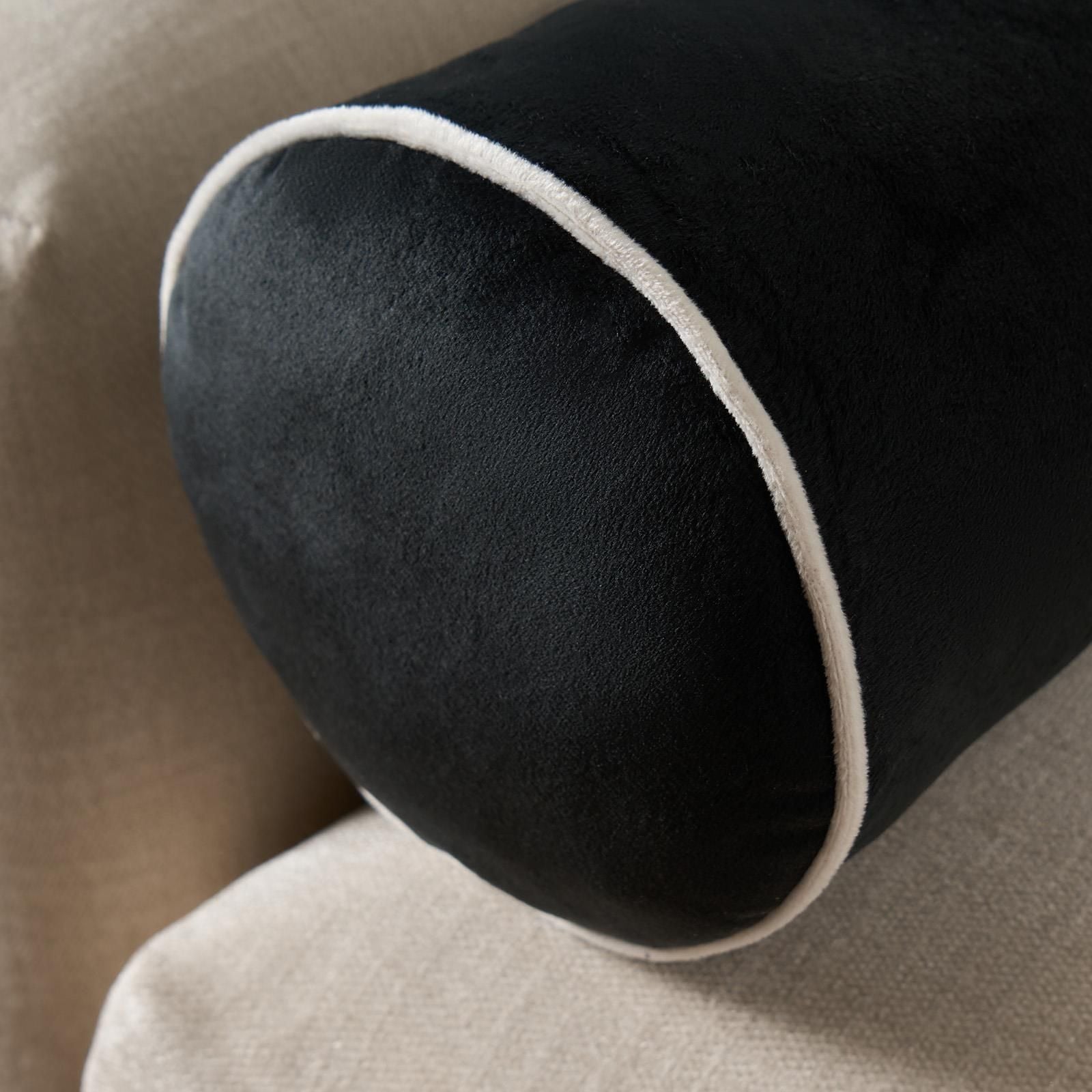 OHS Bolster Cushion Matte Velvet Filled Bedroom Sofa Plump Decorative Scatter Pillow image 3