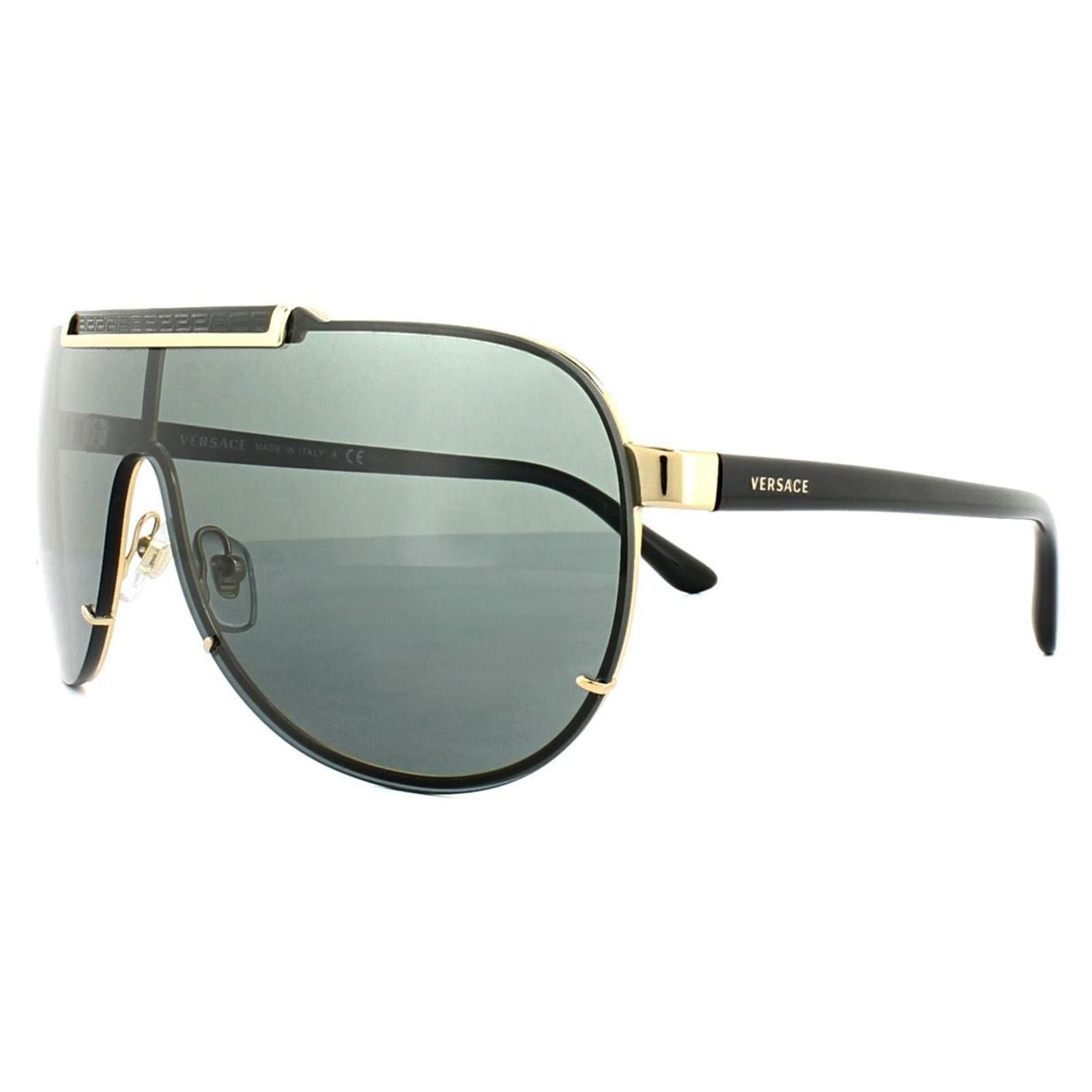 Versace Shield Gold Grey Sunglasses image 2