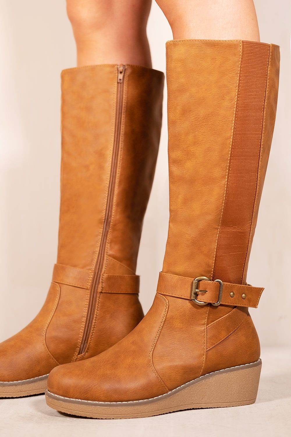 Where's That From 'Ayleen' Wedge Heel Knee High Boots image 3