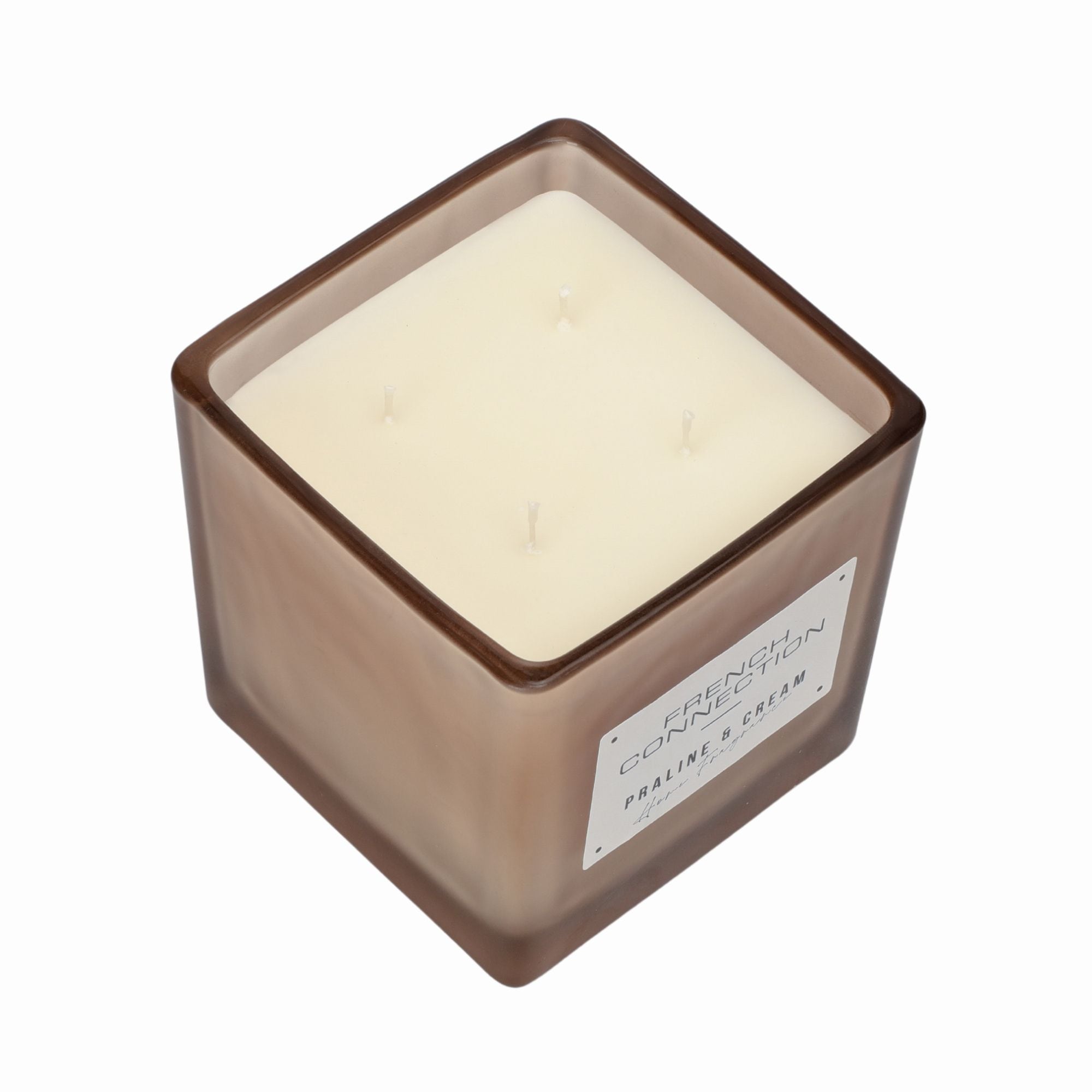 French Connection Square Praline & Cream Candle Long-Lasting Luxury Gift image 3