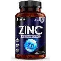 New leaf health Zinc Tablets 50mg High Strength - 365 Zinc Tablets Contributes Towards Immune Function and Maintenance of Healthy Bones, Vision, Hair, Nails and Skin