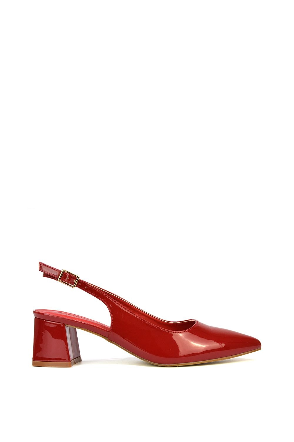 XY London 'Devon' Court Shoe Block Heels With Slingback