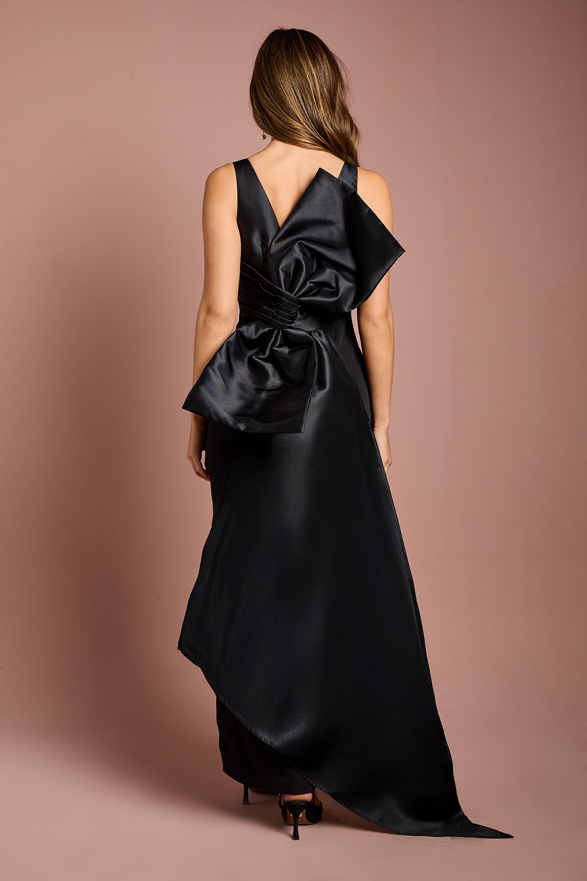 Coast Bow Back Column Maxi Dress Black image 4