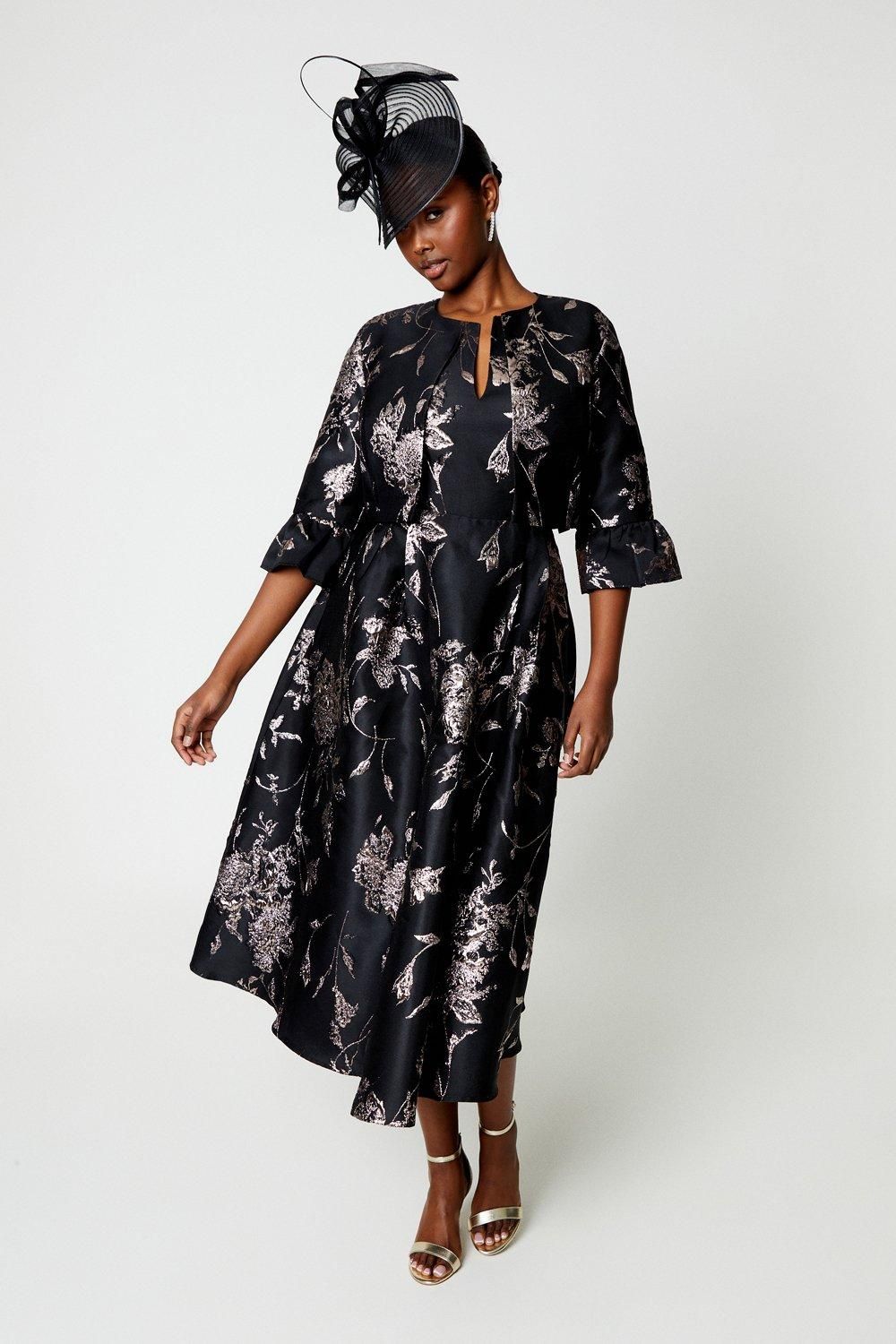 Coast Jacquard Jacket With Flare Cuff Black image 1