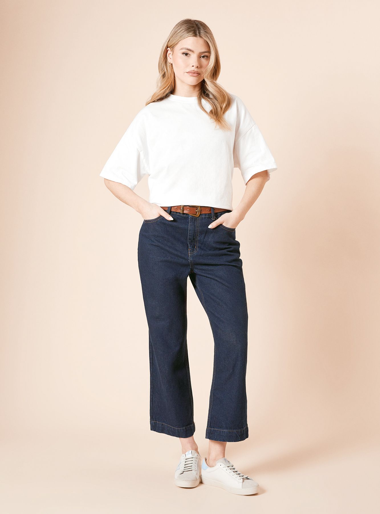 Dorothy Perkins Indigo Cropped Wide Leg Jean PLT