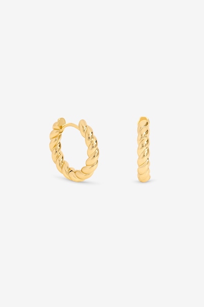 Jon Richard Gold Plated Twist Hoop Earrings