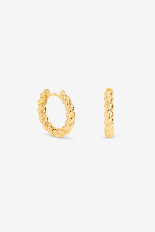 Jon Richard Gold Plated Twist Hoop Earrings