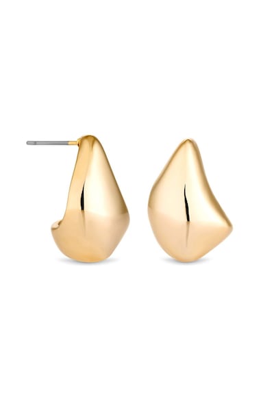 Jon Richard Gold Plated Polished Nugget Stud Earrings