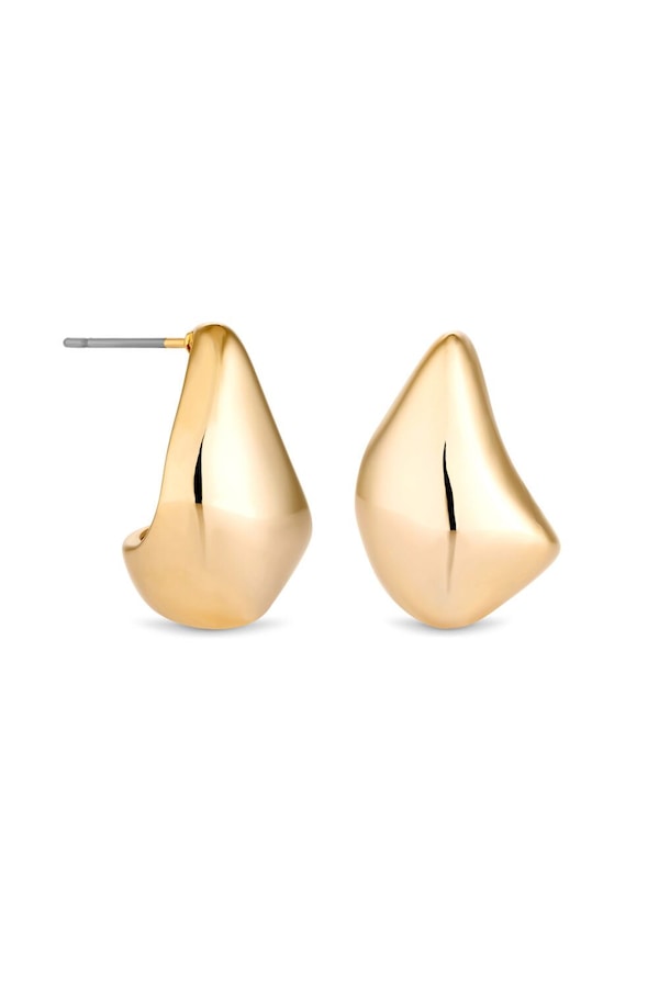 Jon Richard Gold Plated Polished Nugget Stud Earrings