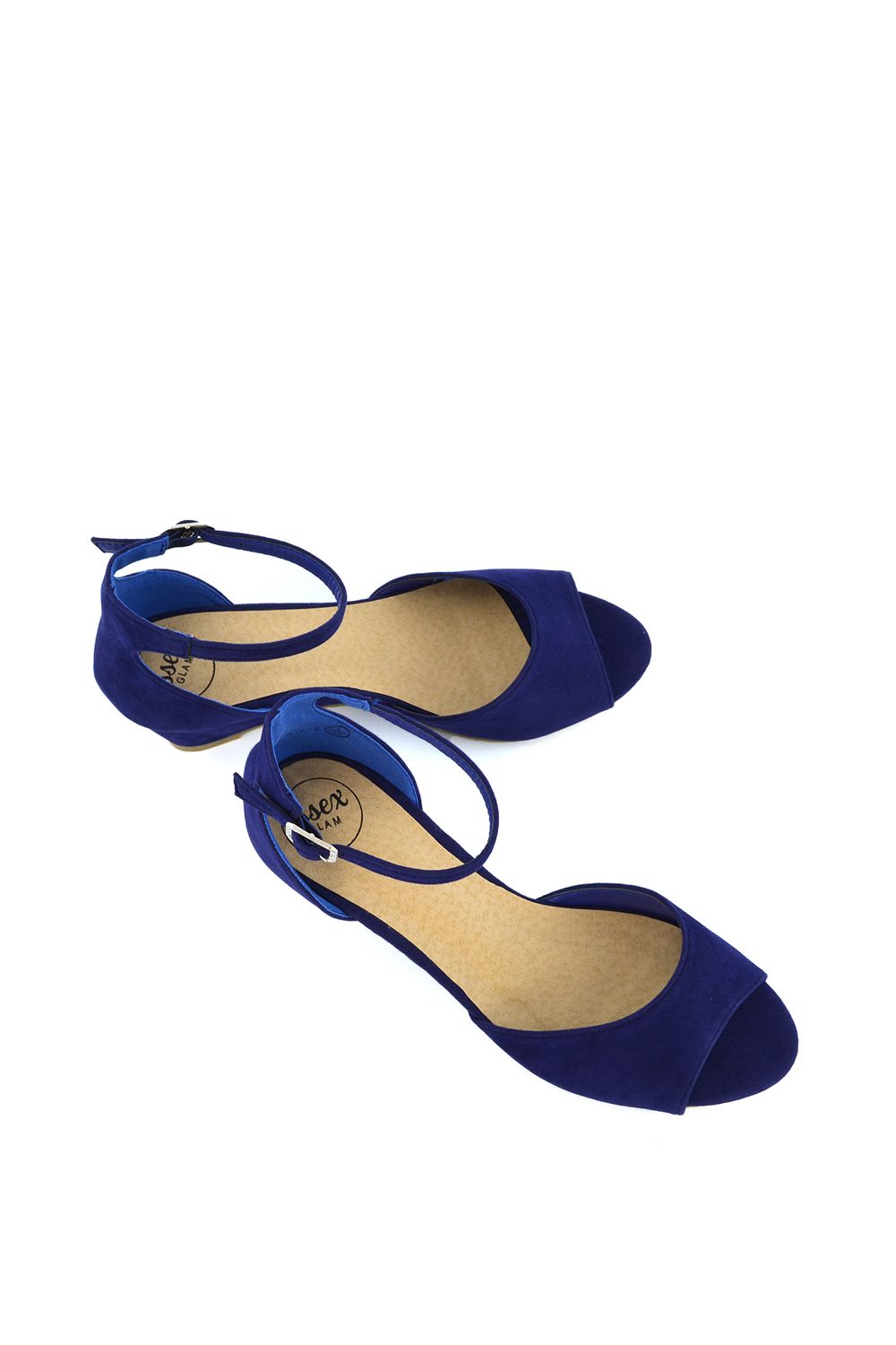 XY London 'Lottie' Peeptoe Mid Wedge Heel Sandals image 3