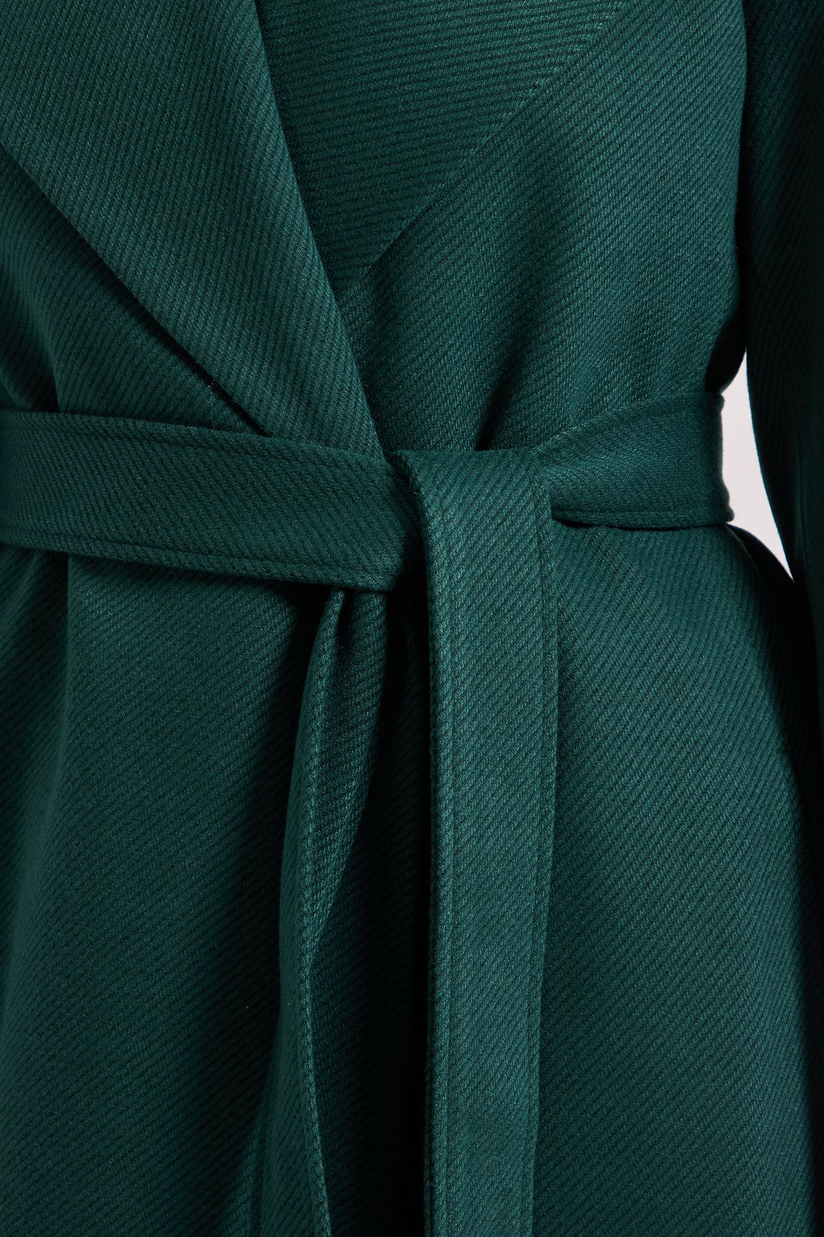 Dorothy Perkins Shawl Belted Coat Dark Green image 5