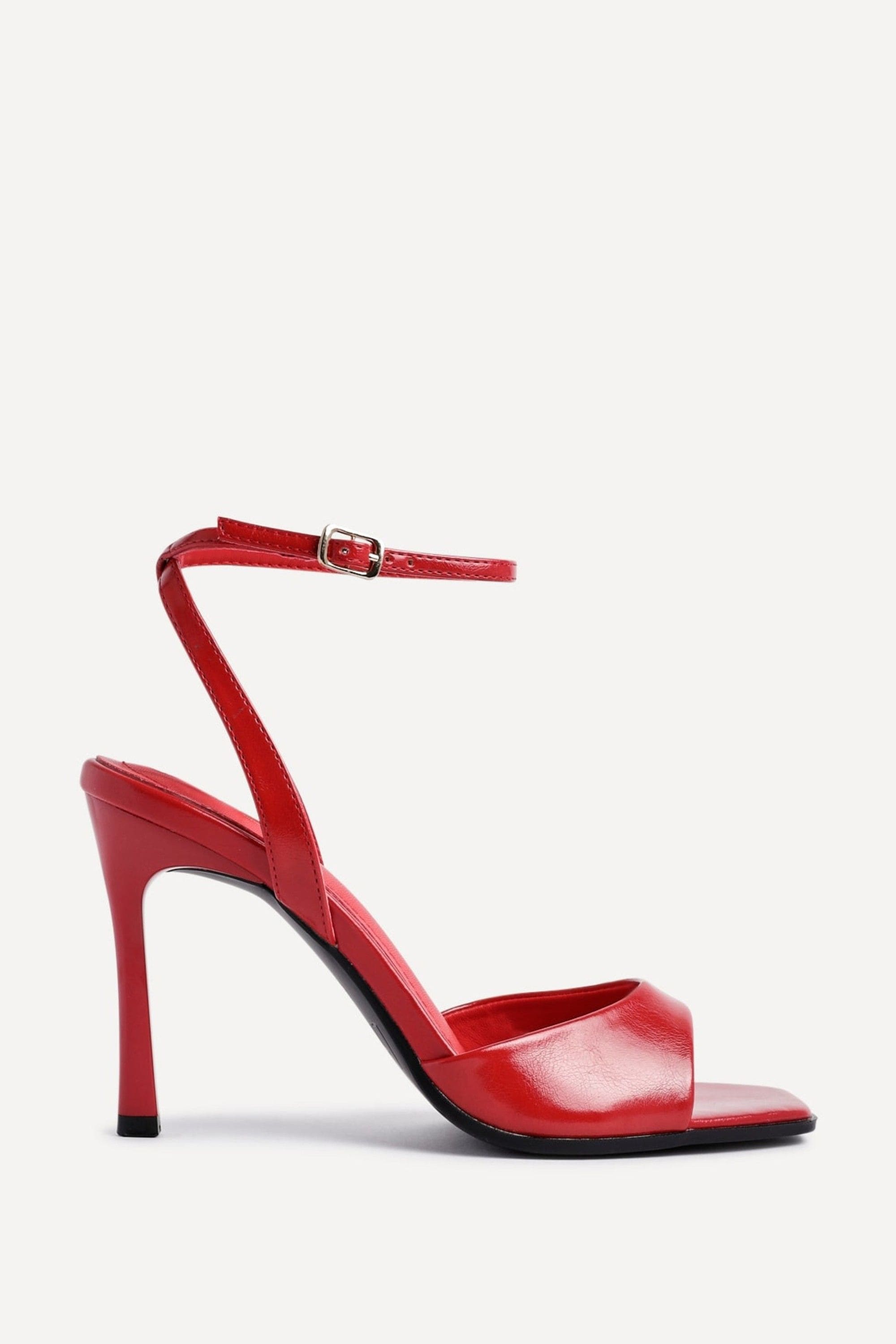 Linzi Jazz Red Faux Leather Stiletto High Heels image 1