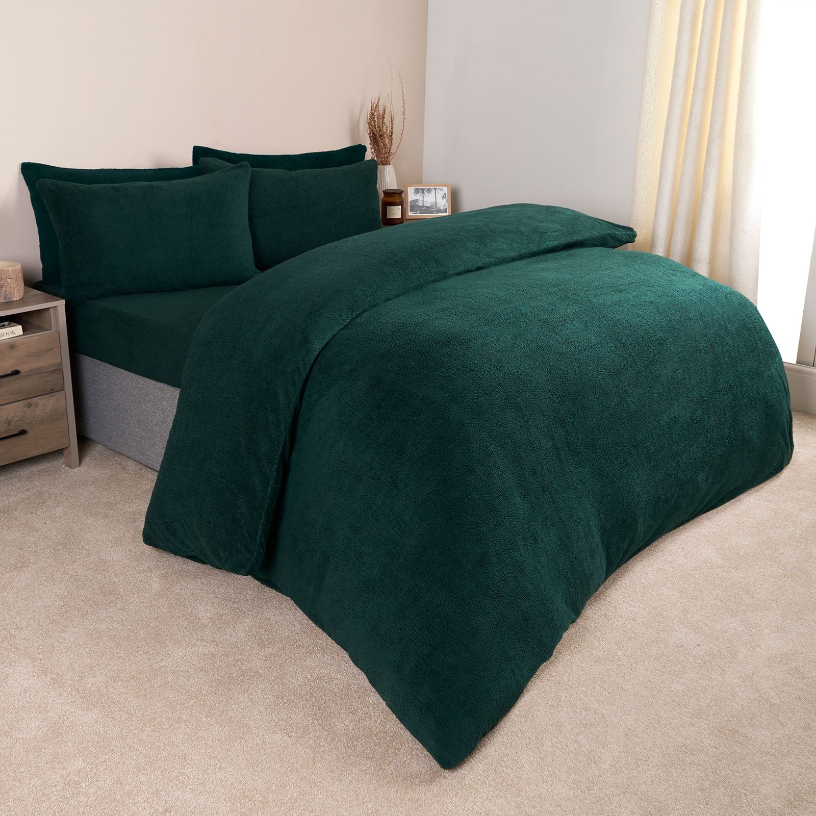OHS Thermal Soft Teddy Fleece Duvet Cover Bedding Set image 3