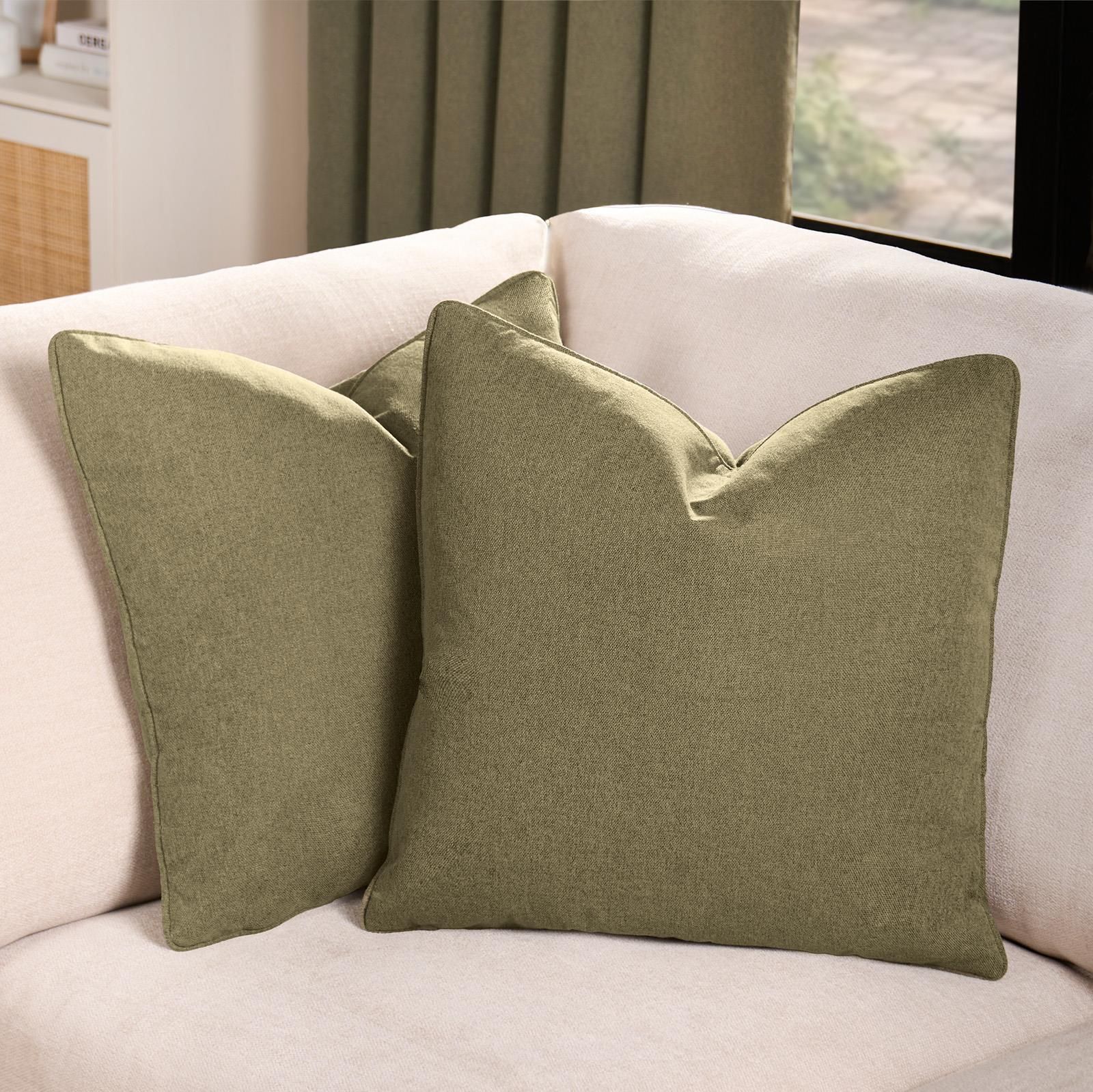 OHS 4 Pack Woven Texture Filled Cushion Covers Home Decor Set image 2