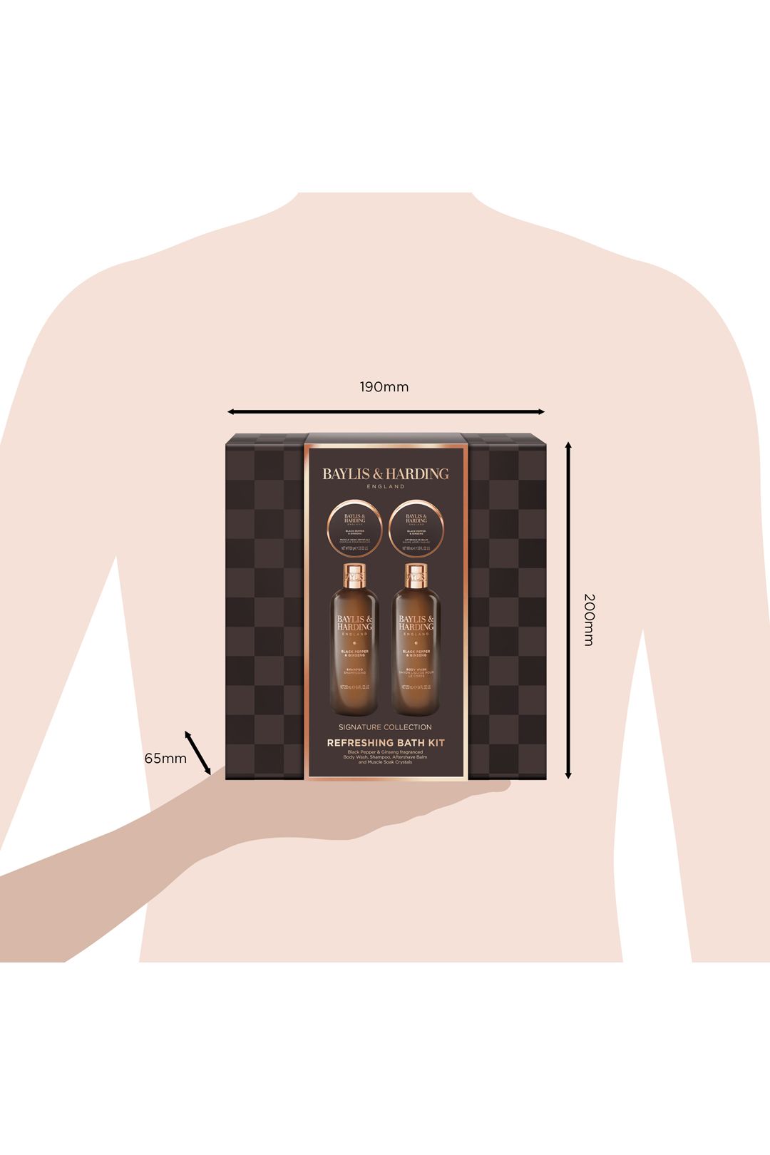 Baylis & Harding Black Pepper & Ginseng Men's Luxury Bath Kit Gift Set Multi image 7