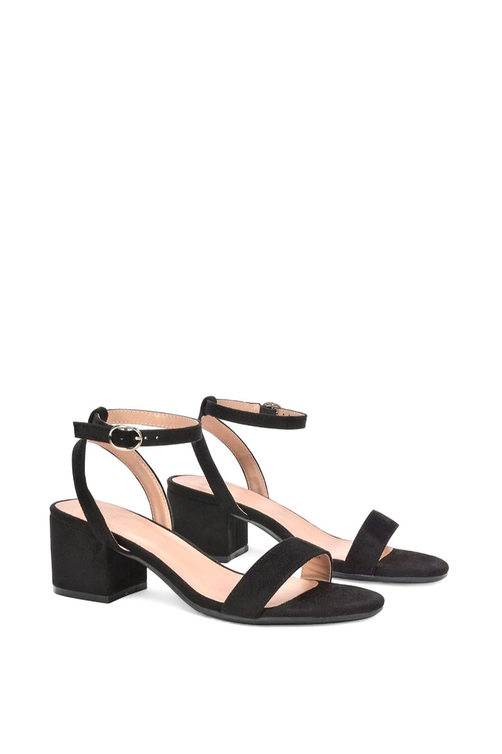 XY London 'Gemma' Low Block Heel Open Toe Strappy Sandal Shoes image 4
