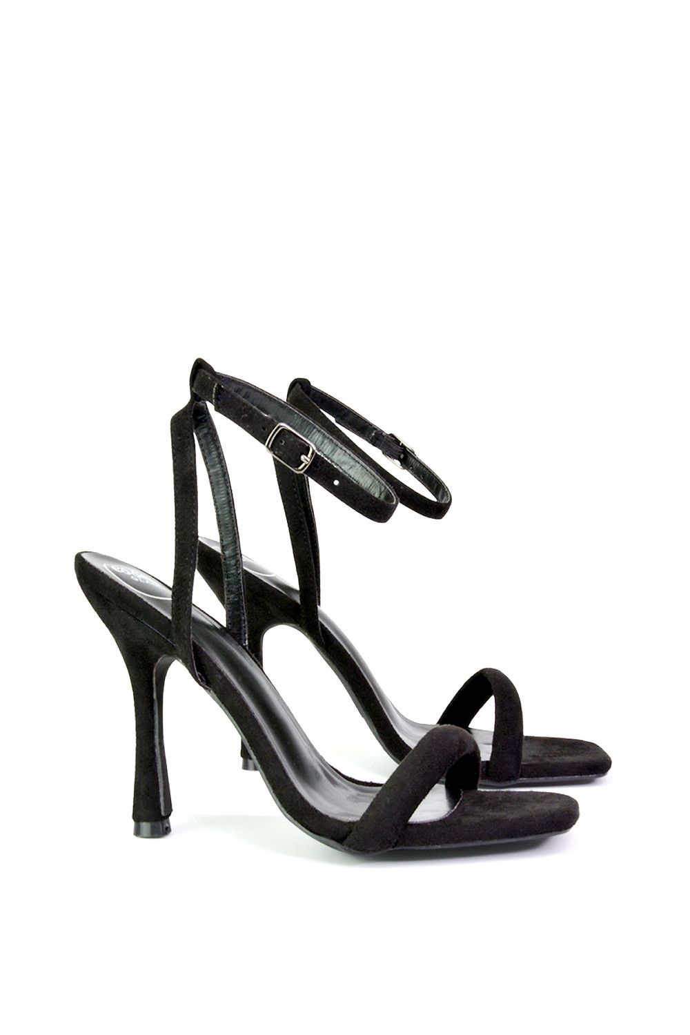 XY London 'Greta' Strappy Square Toe Barely There Stiletto High Heels image 2