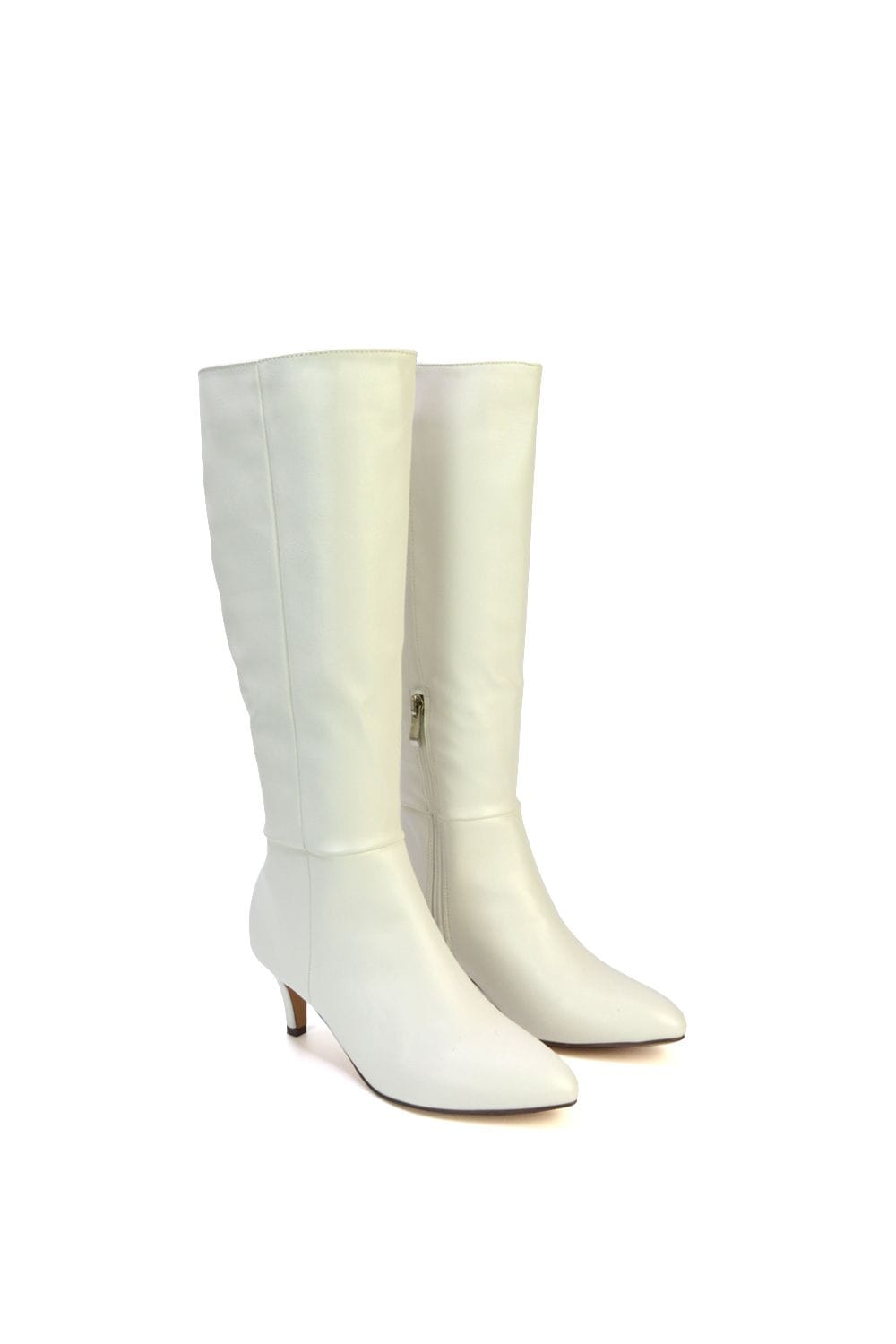 XY London 'Coby' Pointed Mid Stiletto Heel Knee High Boots image 3