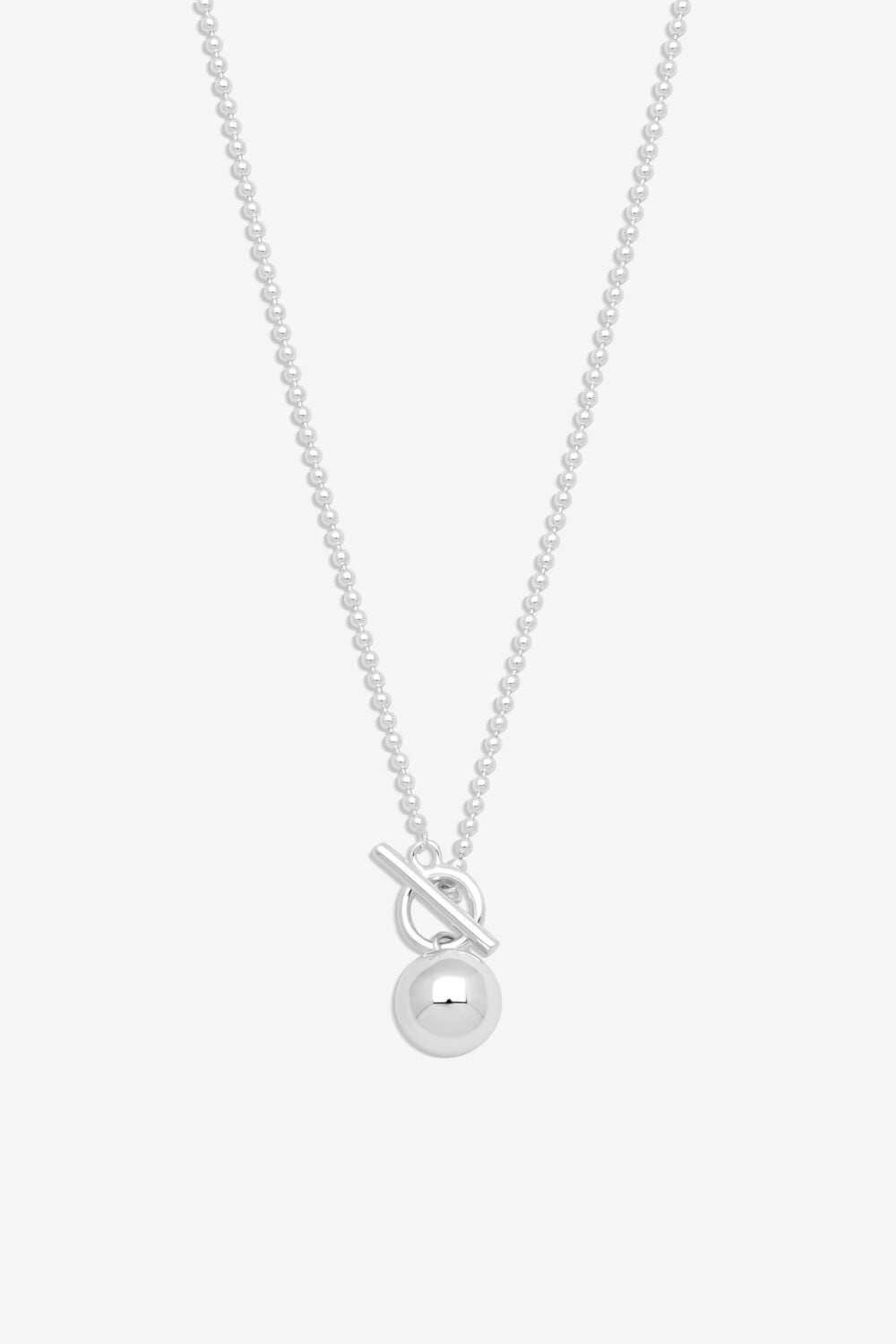 Simply Silver Sterling Silver 925 Polished Orb Necklace