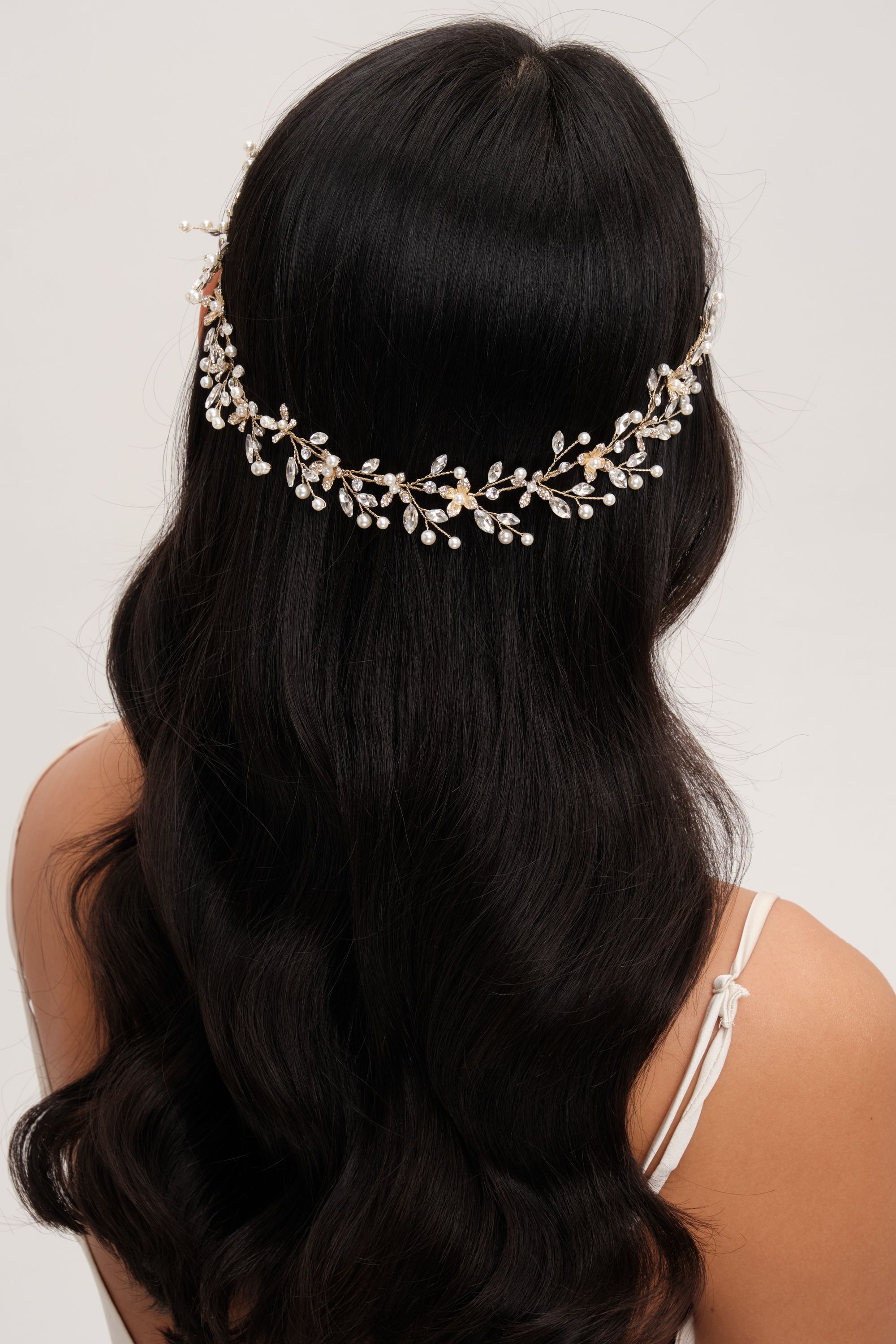 Jon Richard Gold Plated Pearl And Crystal Floral Hair Vine image 4