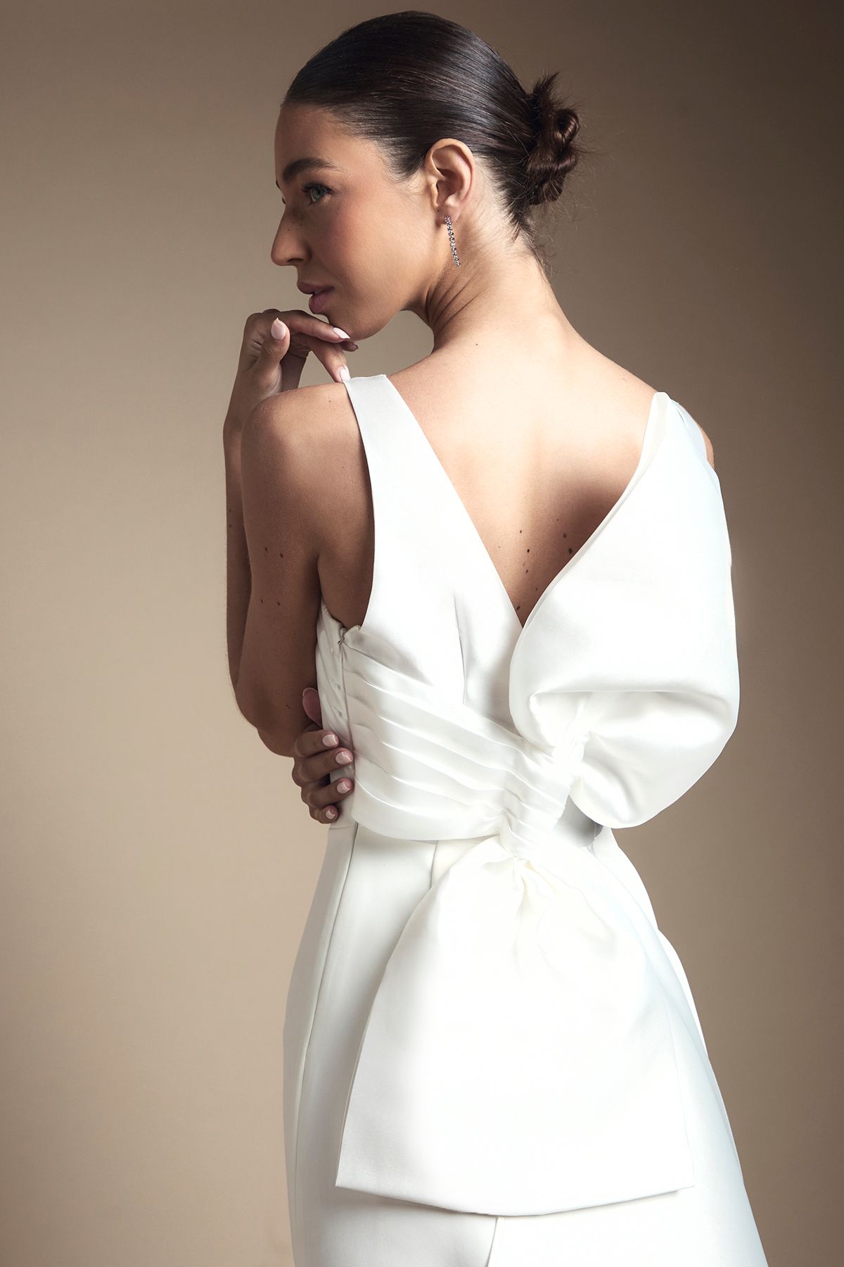 Coast Bow Back Column Maxi Dress Ivory image 4