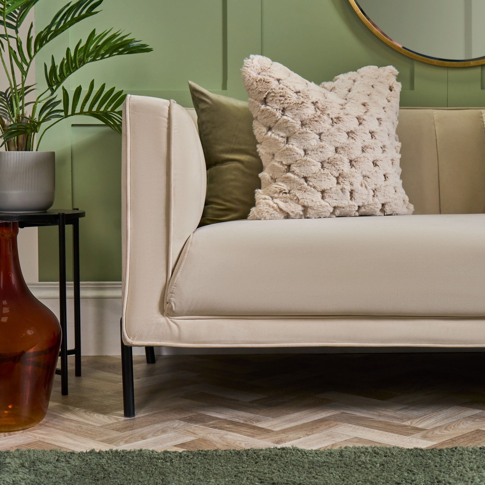 OHS 2 Pack Soft Jumbo Waffle Fur Decorative Square Cushion Covers image 1