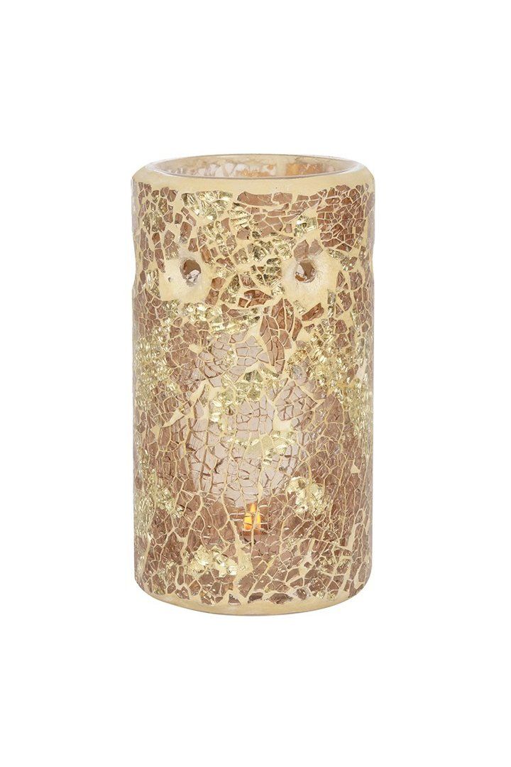 KDMD Gold Pillar Crackle Glass Oil Burner image 2