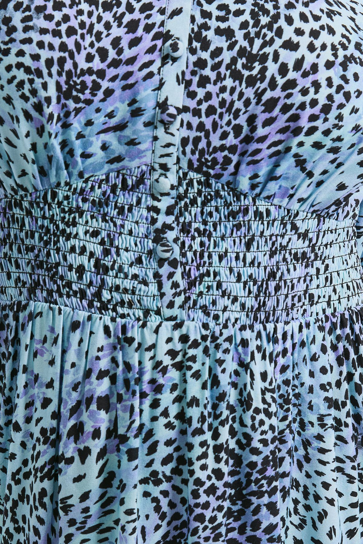 Dorothy Perkins V Neck Button Front Detail Printed Midi Dress Purple image 5