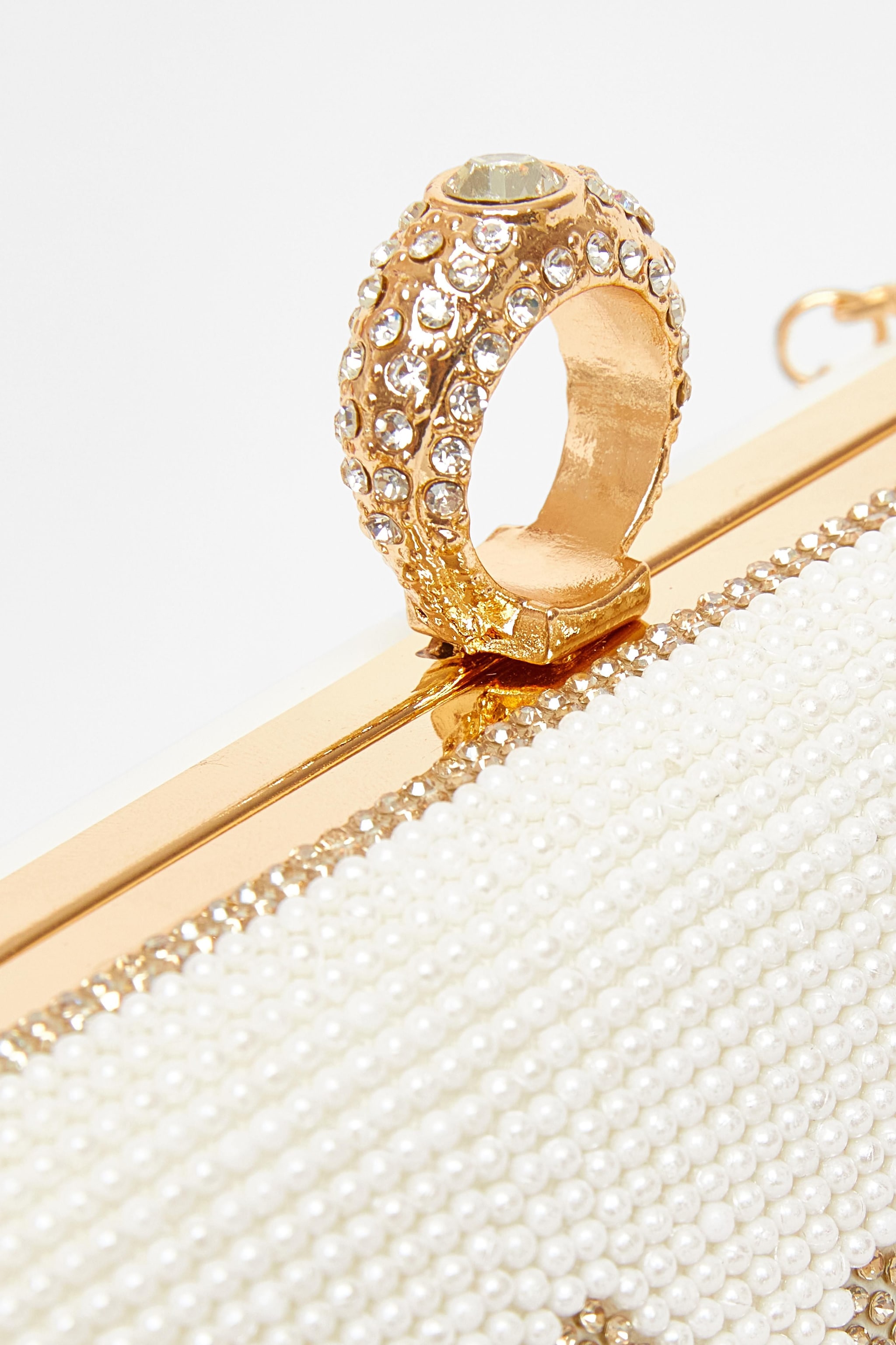 Quiz Gold Bridal Box Bag image 5