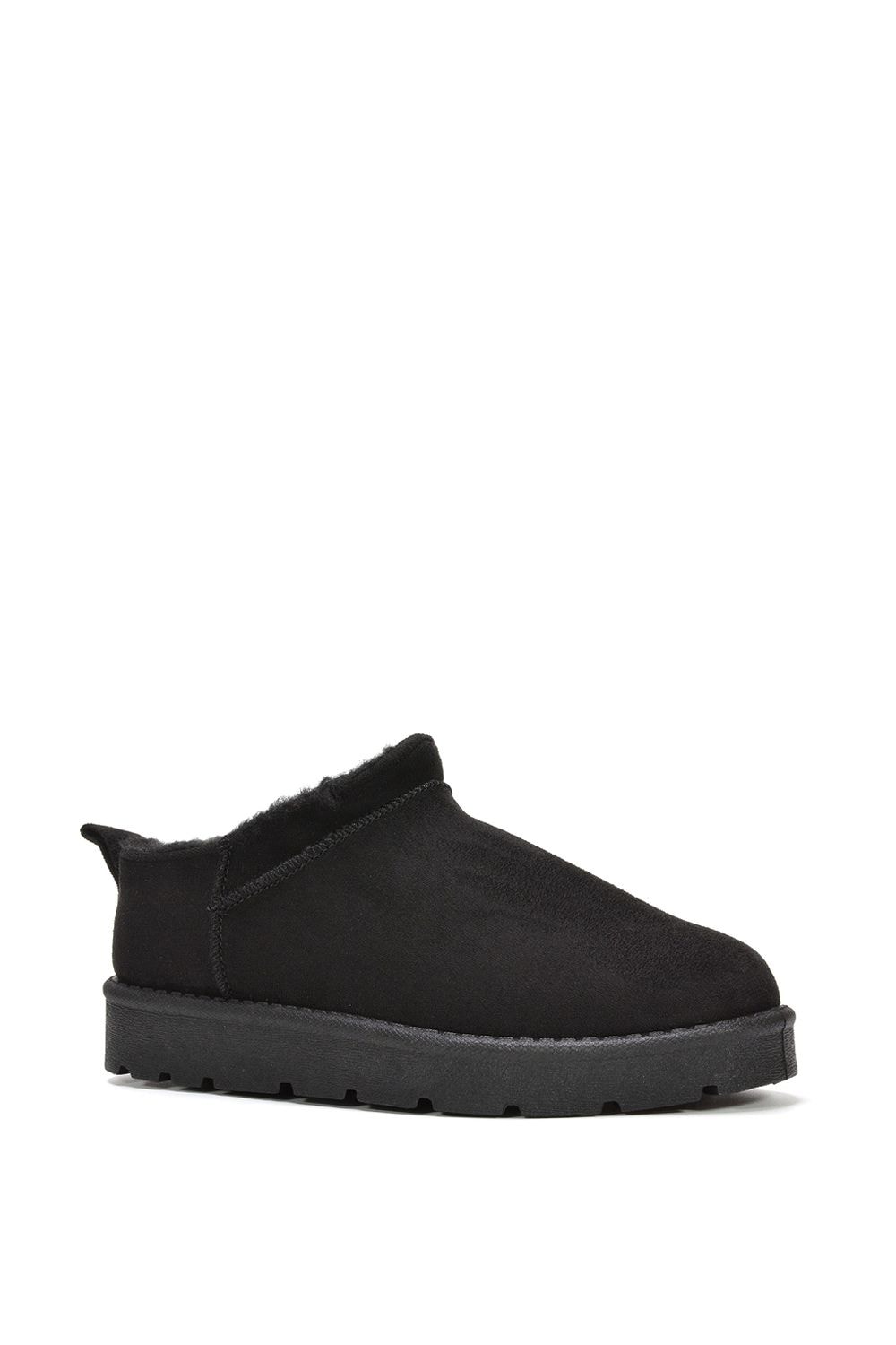 XY London 'Maeve' Faux Fur Lined Slip On Flat Mini Snug Booties image 2