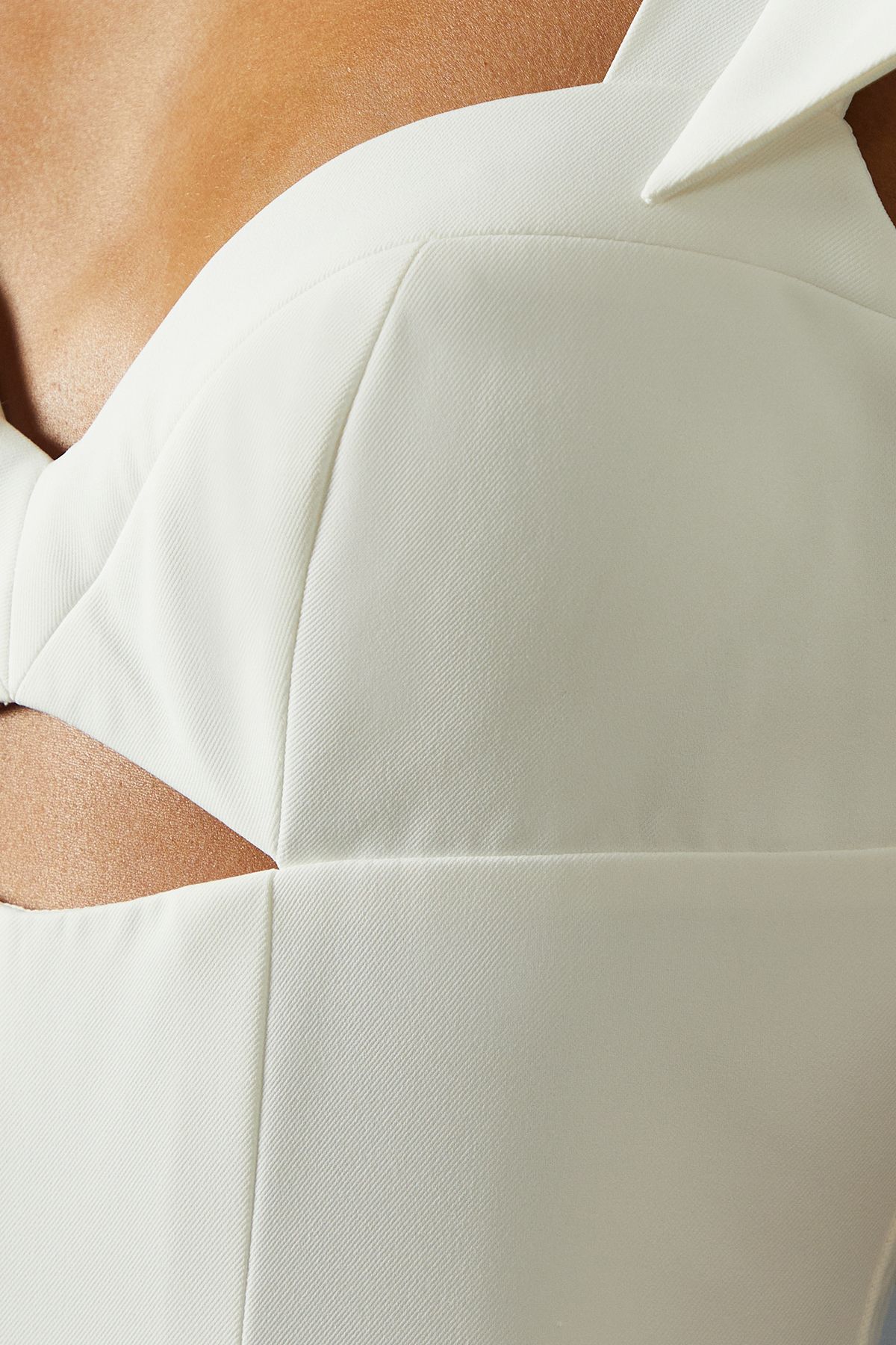 MissPap Bow Shoulder Wide Leg Jumpsuit White image 5