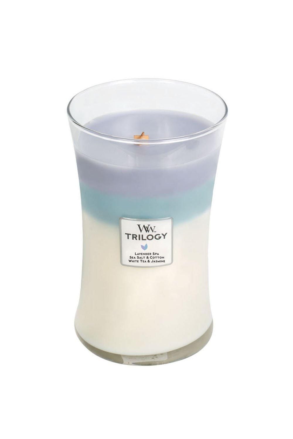 Woodwick Trilogy Calming Retreat Large Candle Multi image 2