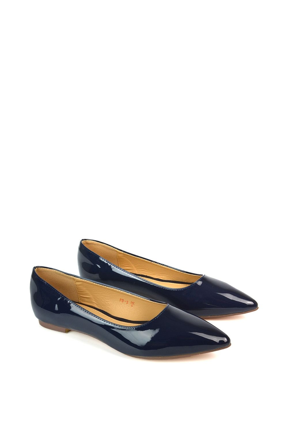 XY London 'Cordelia' Slip on Pointed Toe Flat Ballerina Pump Shoes image 4