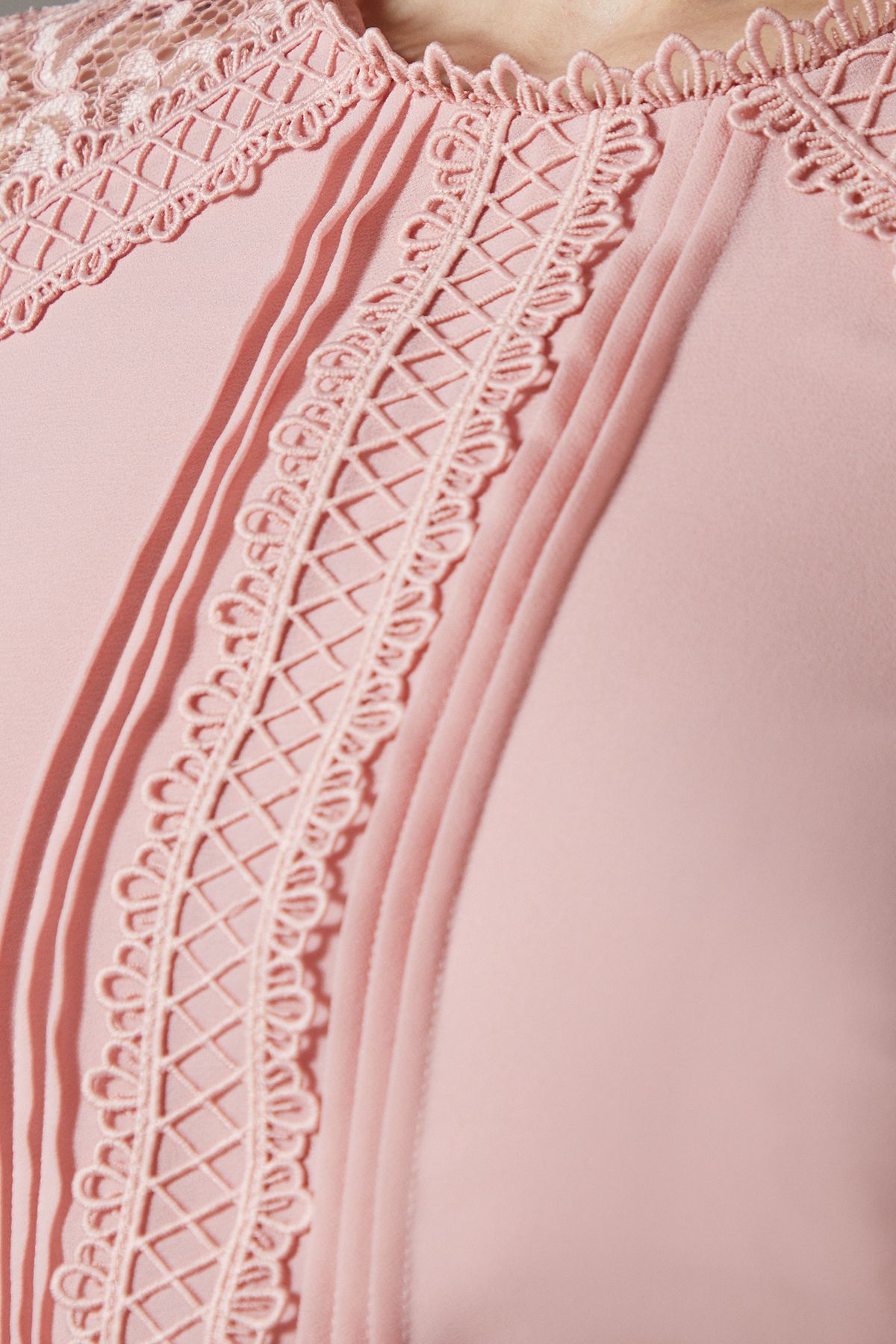 Coast Lace Insert Midi Dress Blush image 5