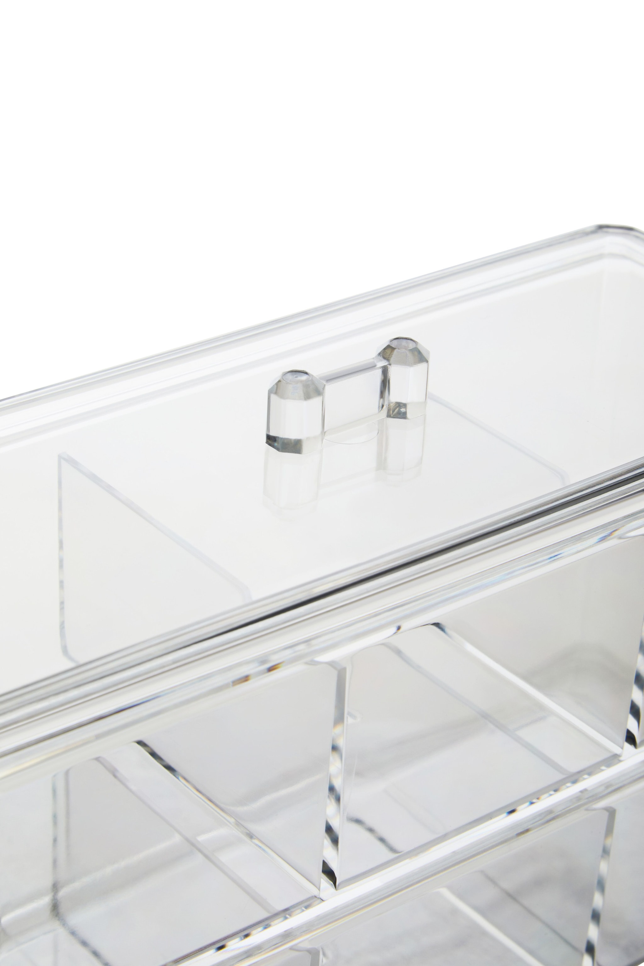 Orsina Six Compartment Plastic Cosmetics Organiser, Makeup Drawer Organiser, Cosmetic Storage Box, Makeup Tray image 5