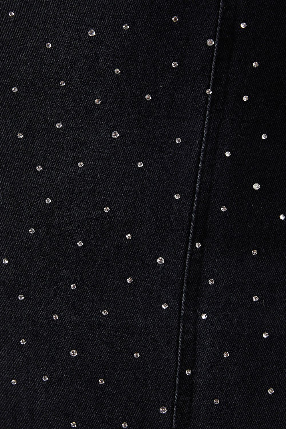 Warehouse Denim All Over Hot Fix Sleeveless Fitted Midi Dress Washed Black image 5