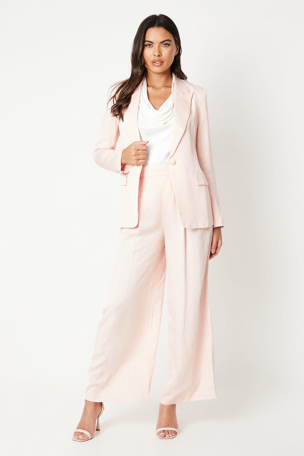Coast Premium Linen Mix Single Breasted Blazer Blush image 2