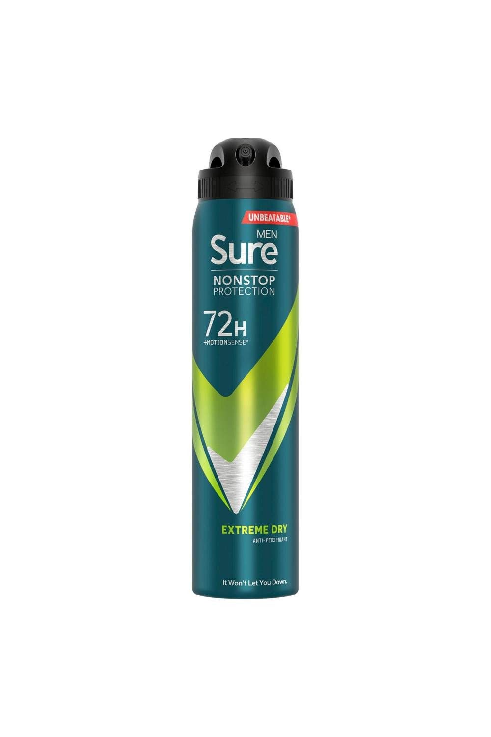 Sure Men 'Antiperspirant' 72H Protection Extreme Dry Deodorant, 3x250ml image 2