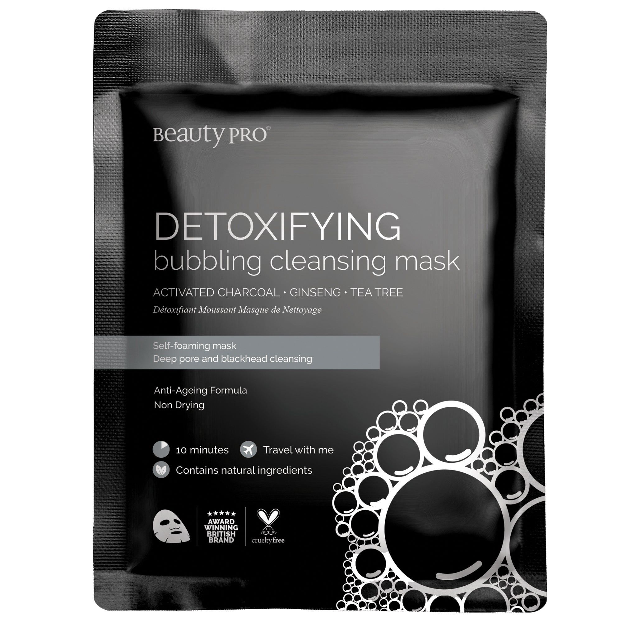 BEAUTYPRO Detoxifying Bubbling Cleansing Mask - Pack Of 4 image 2