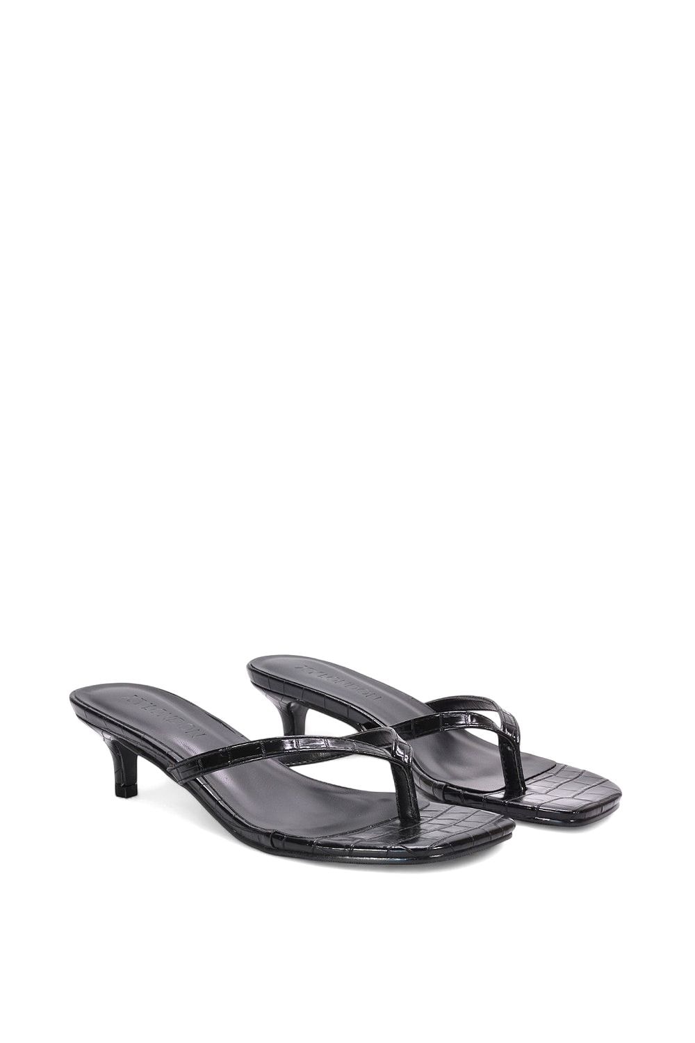 XY London 'Jane' Toe Post Low Kitten Heel Mule Sandal Shoes image 3