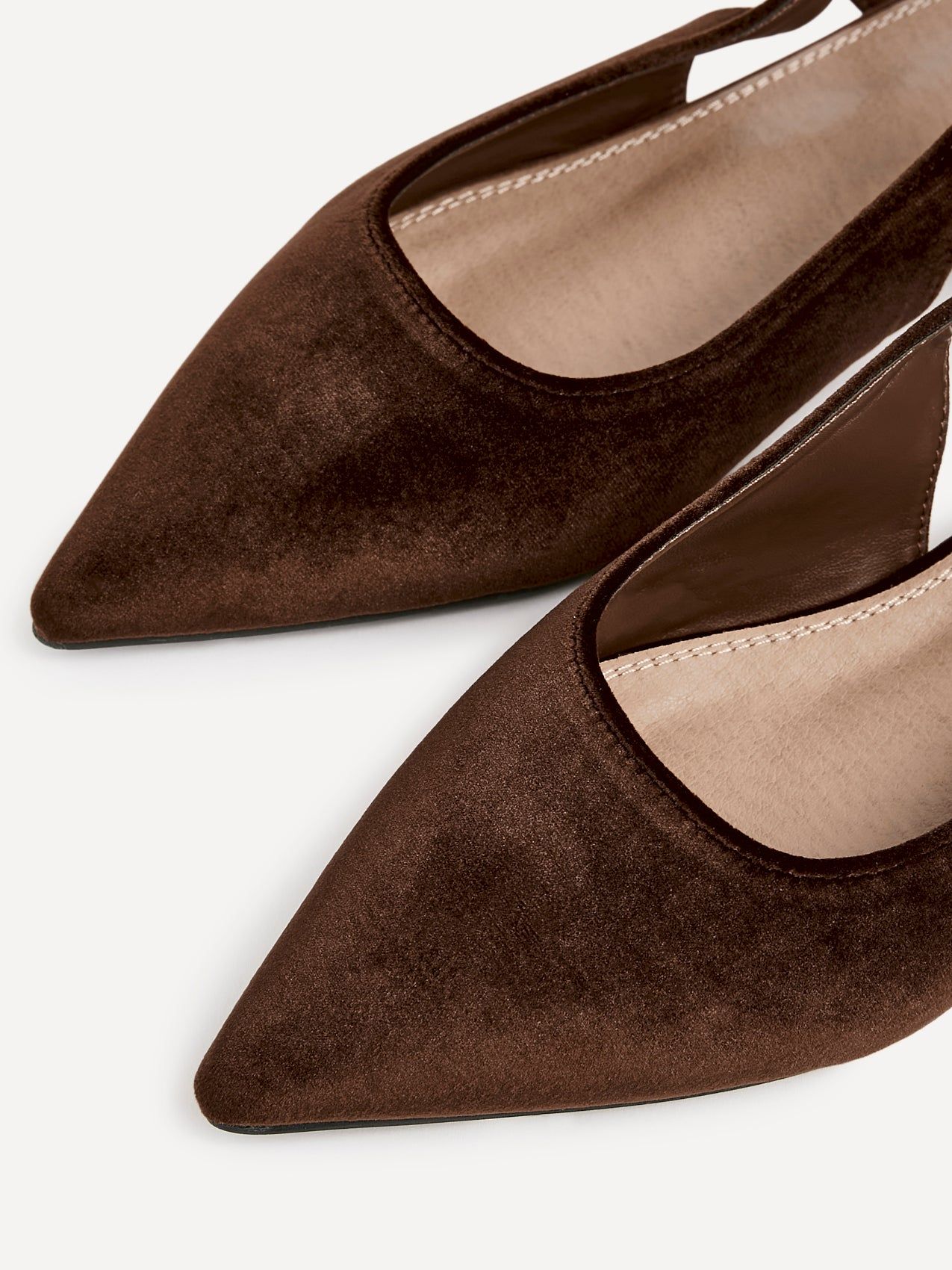Linzi Clasica Brown Velvet Pointed Toe Ballet Flat image 5
