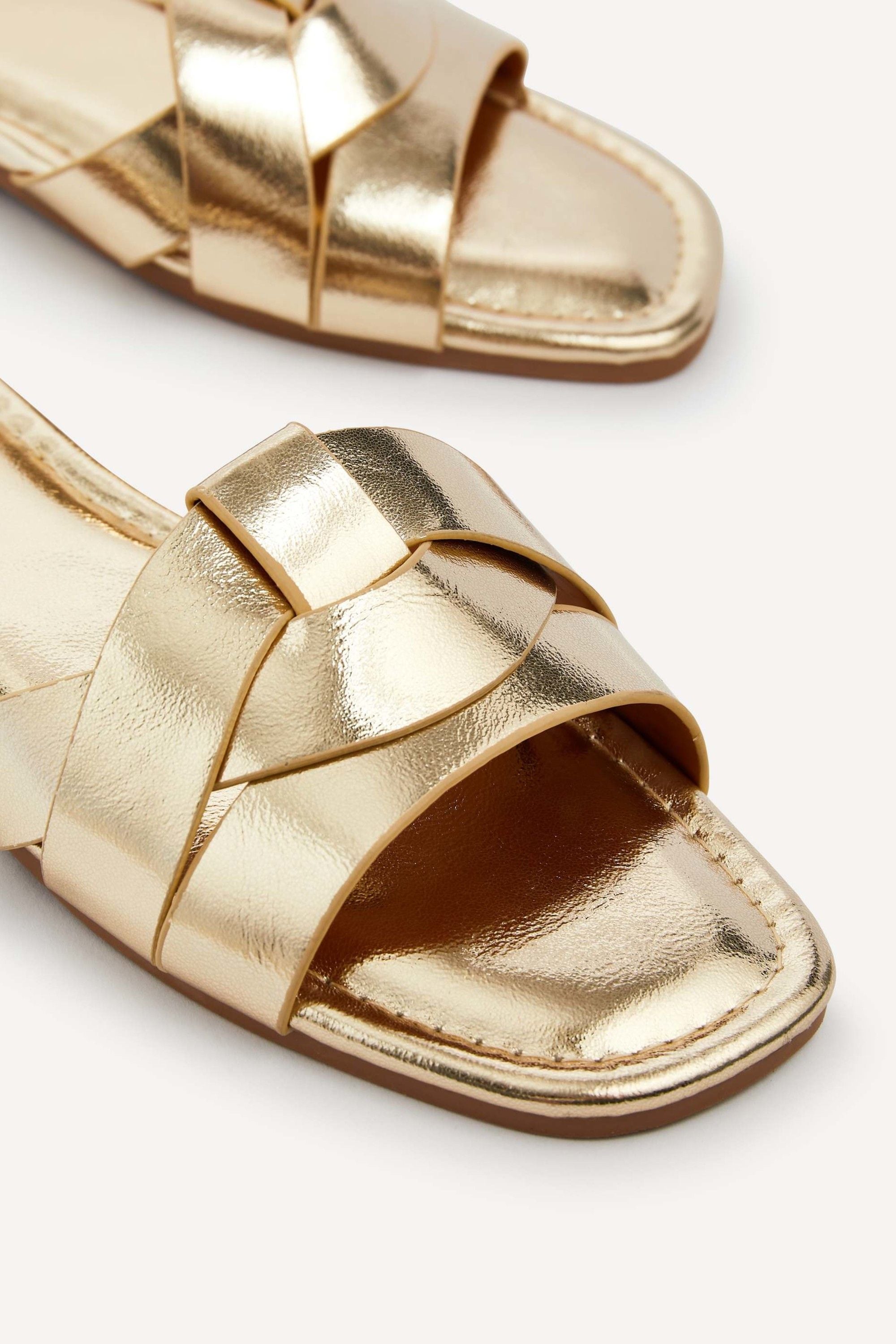 Linzi Fletcher Gold Slider Sandals image 3