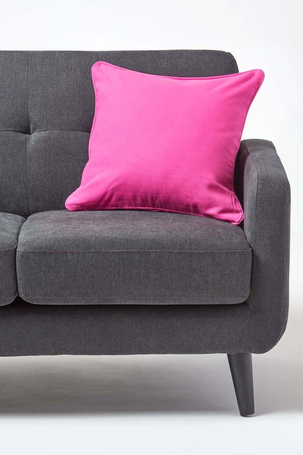 Homescapes Cotton Plain Cushion Cover image 4