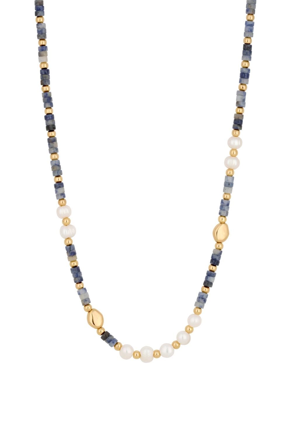 Jon Richard Jon Richard Gold Plated Pearl And Blue Bead Necklace image 1