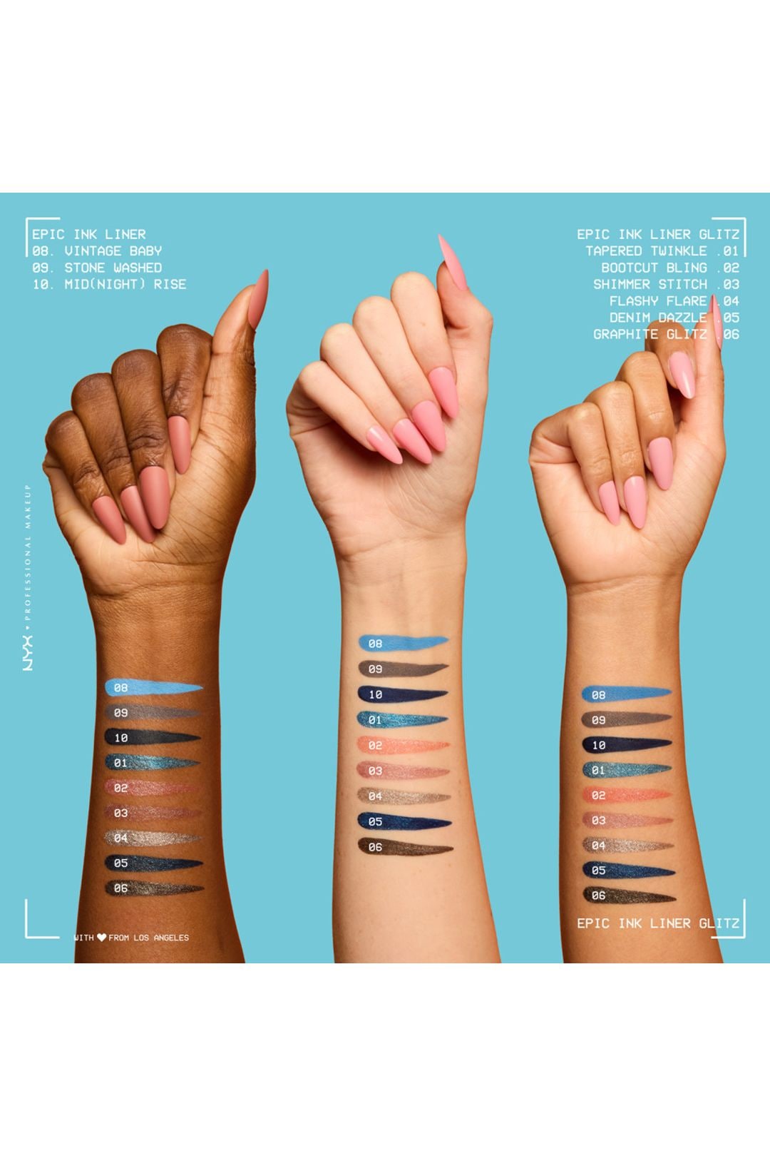 NYX Professional Makeup Epic Ink Glitz, Metallic Liquid Eyeliner 1ml Flashy Flare image 5