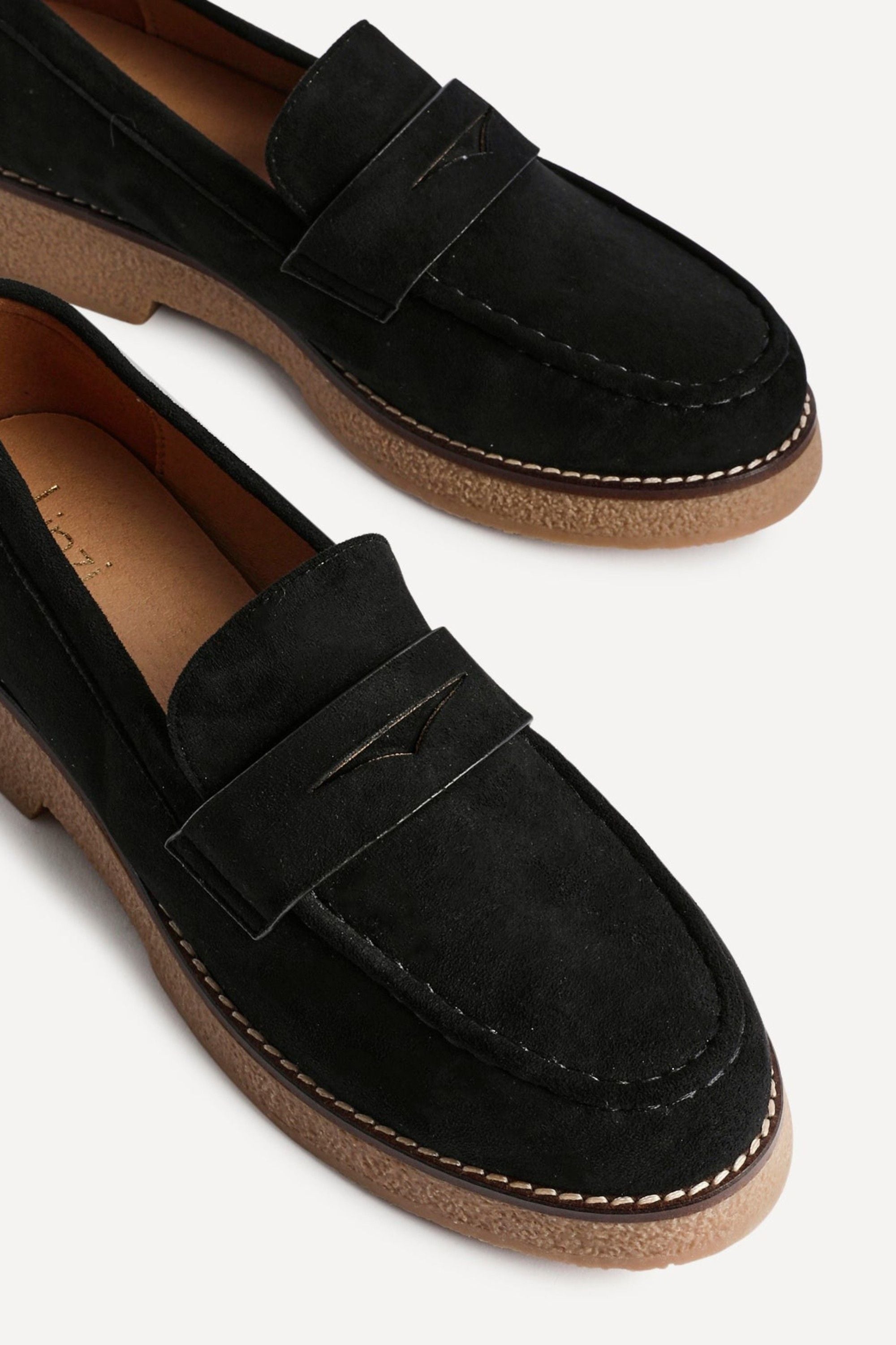 Linzi Poised Black Suede Classic Loafer image 4